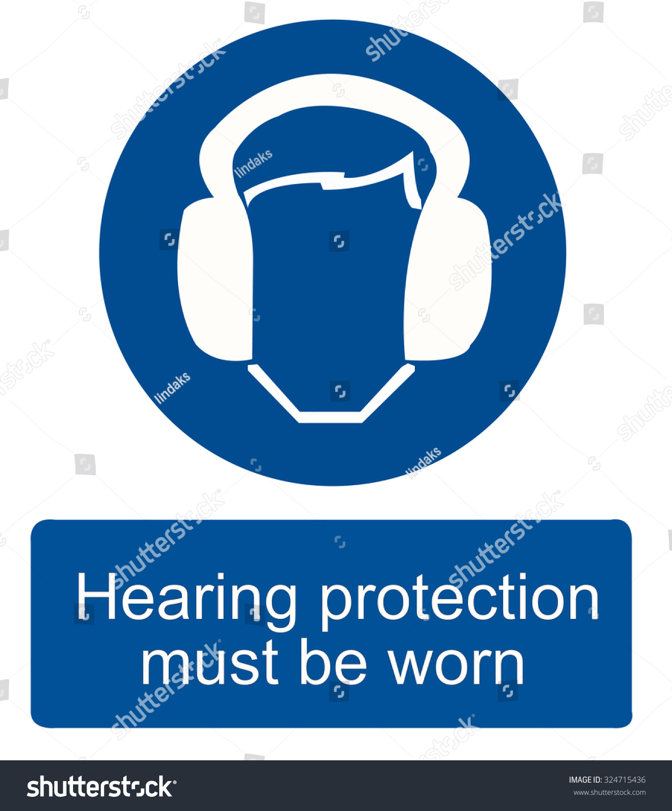 Hearing Protection Sign-Vector - 324715436 : Shutterstock