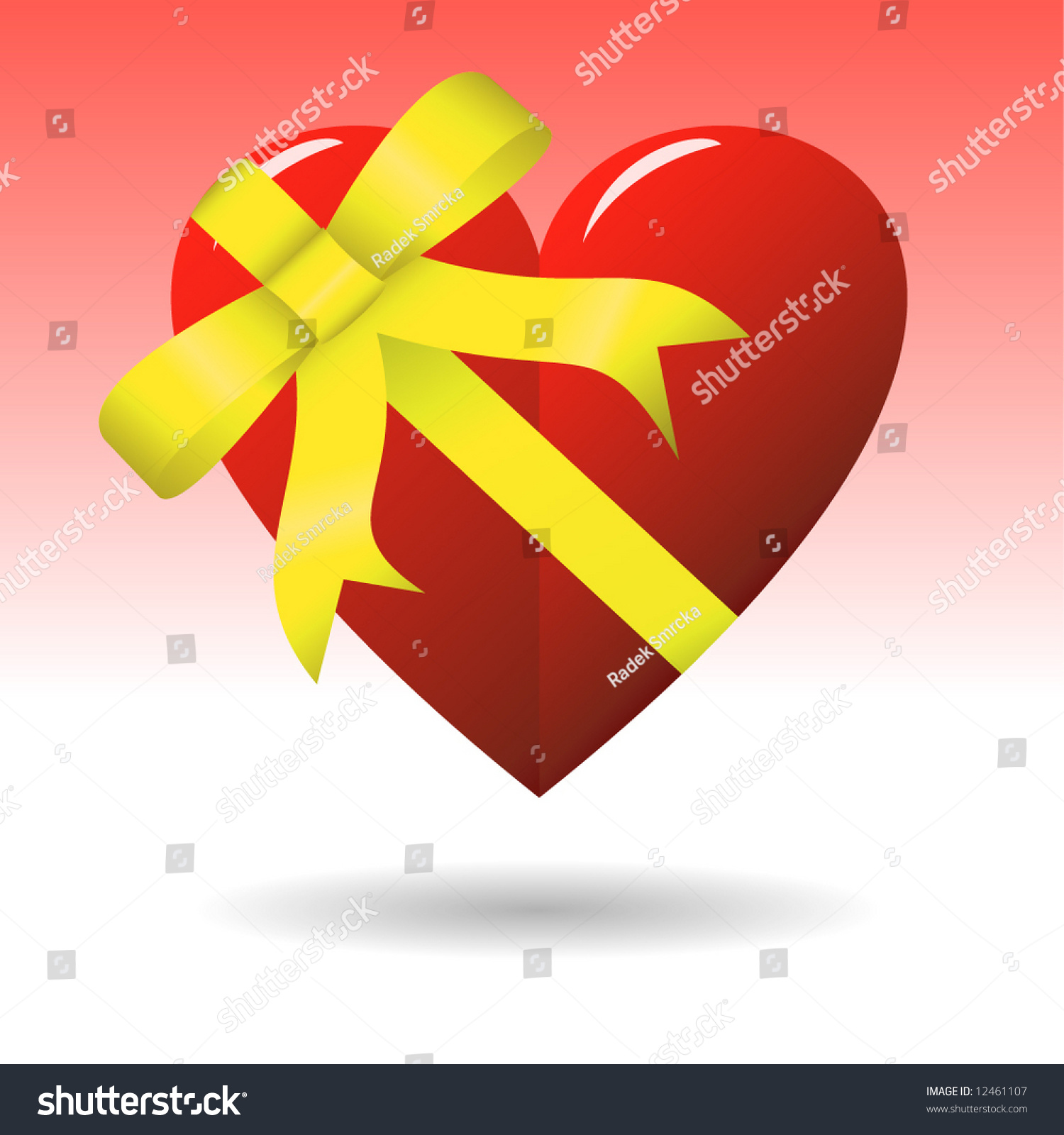 Heart As A Gift Stock Vector Illustration 12461107 : Shutterstock