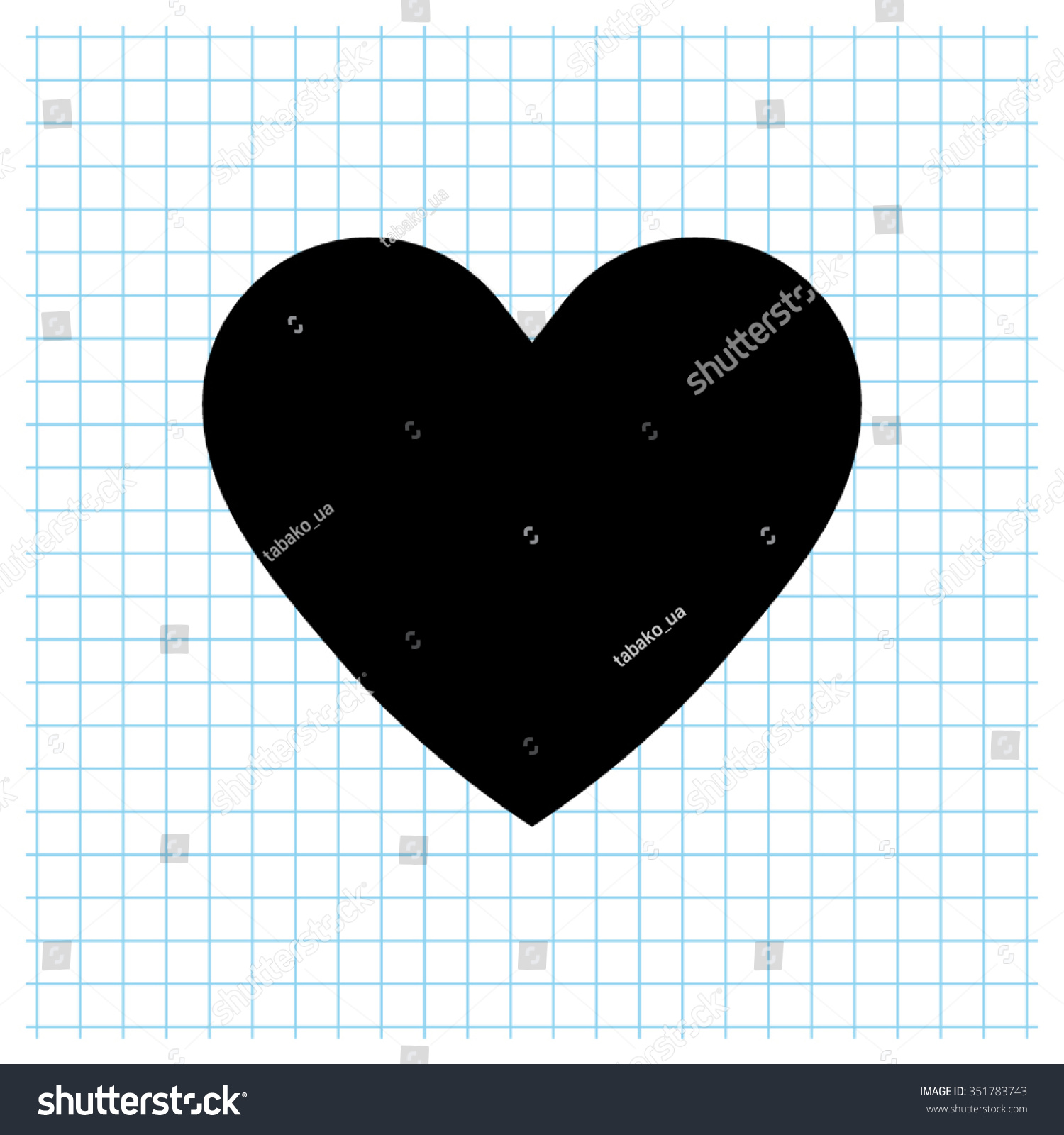Heart - Black Vector Icon - 351783743 : Shutterstock