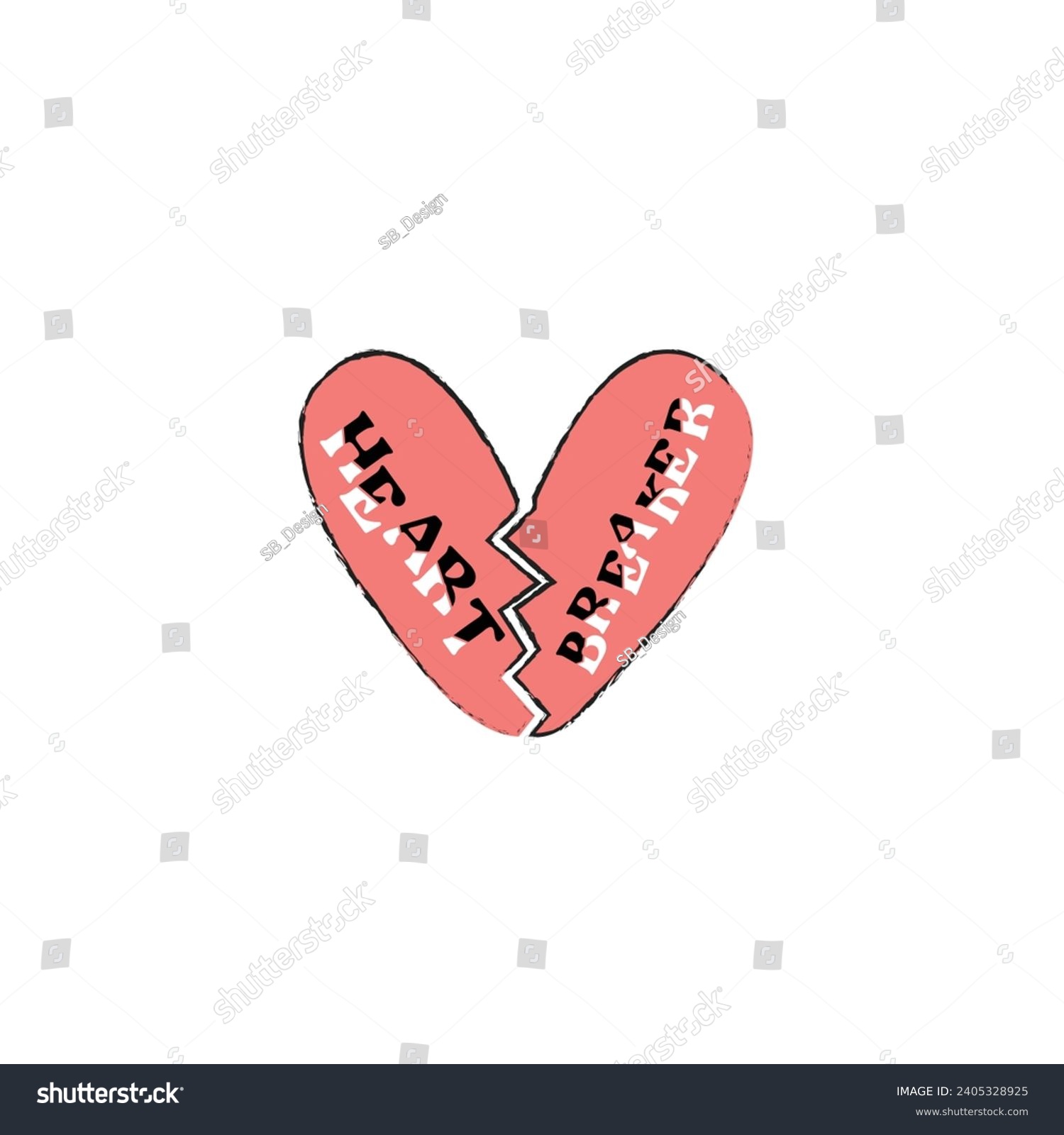 SVG of Heart Breaker Valentine Design, Valentine Tshirt Design, Broken Heart svg