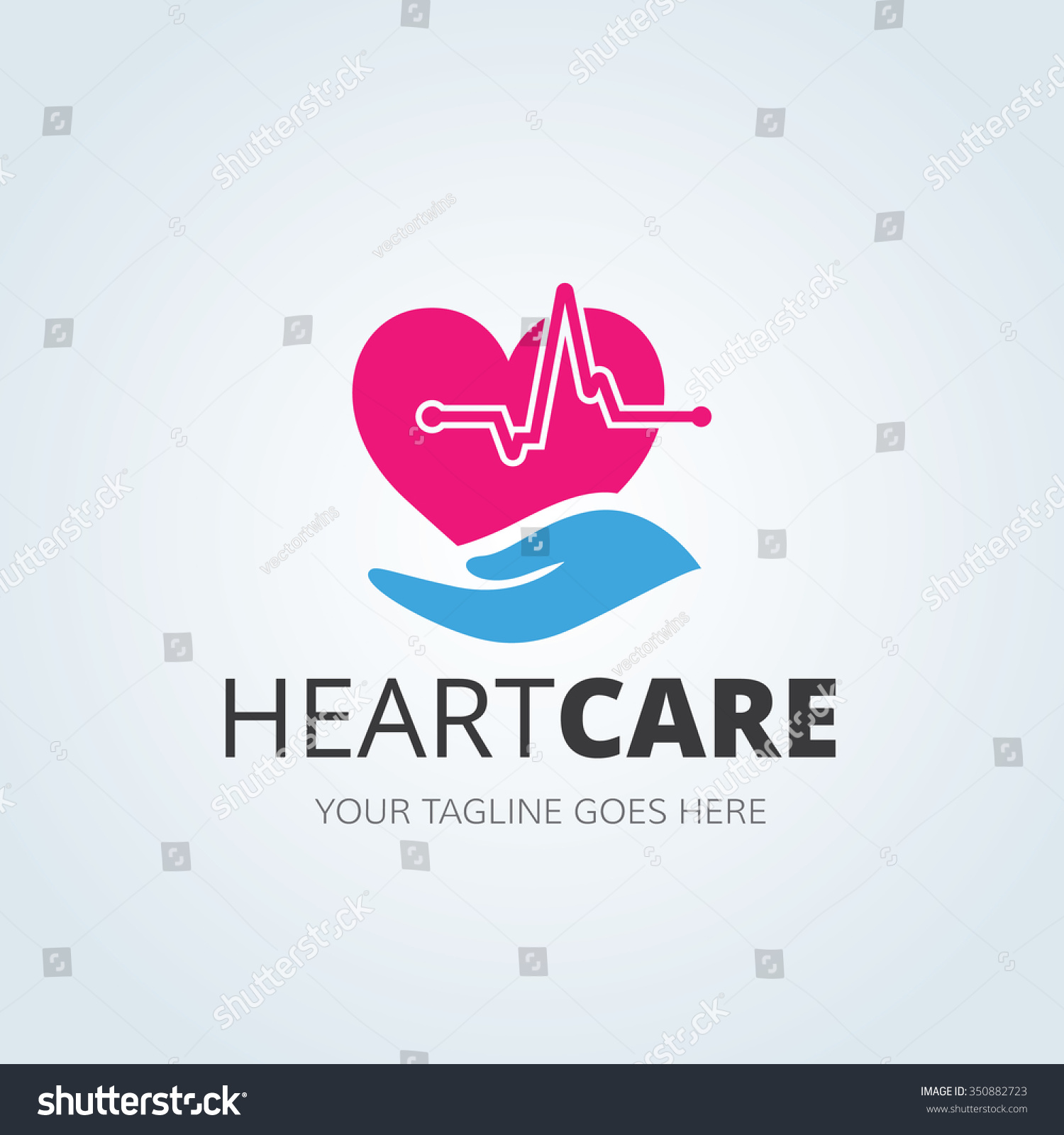 Heart Care Logo,vector Logo Template - 350882723 : Shutterstock