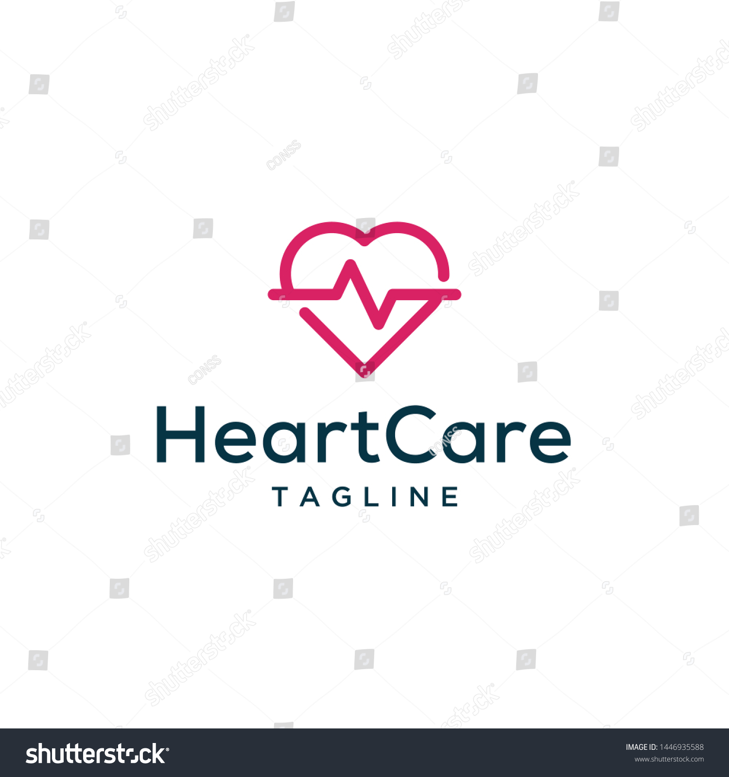 Heart Care Symbol Vector Icon Logo Stock Vector (Royalty Free ...