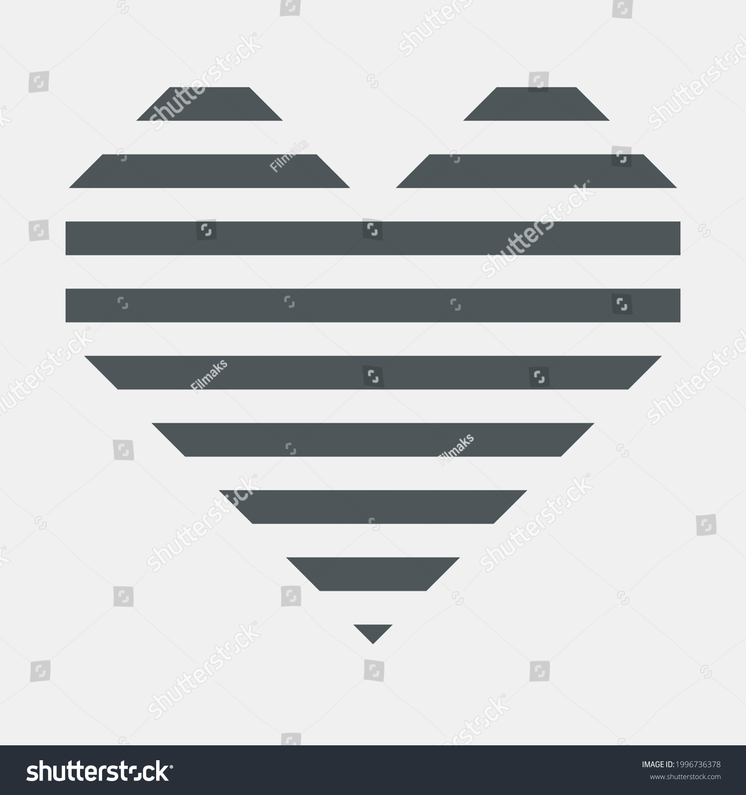 SVG of Heart grating icon striped lattice valentine day quality vector illustration cut svg