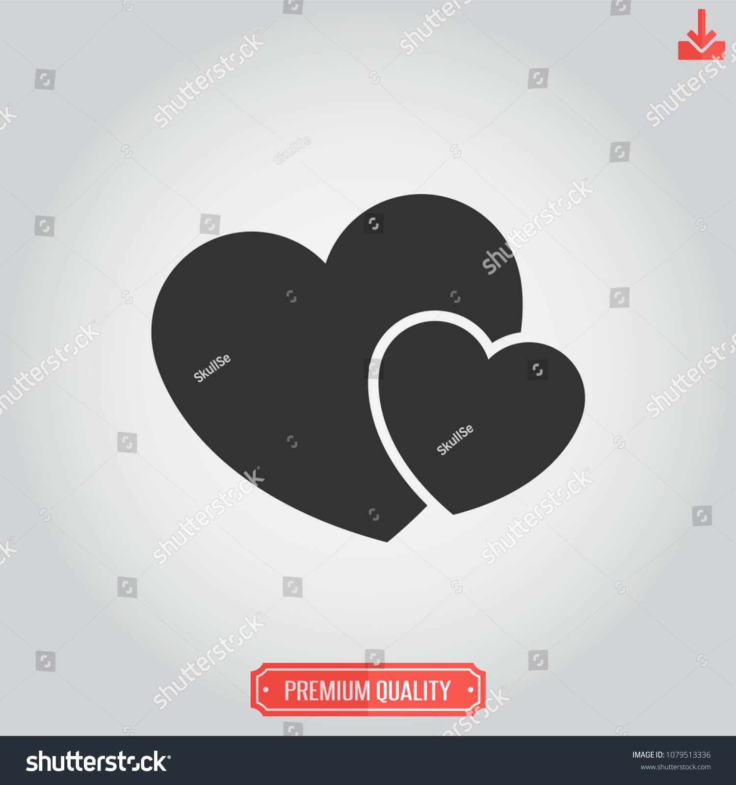 SVG of Heart icon,love vector,romantic sign isolated on grey background,simple double heart  illustration for graphic design, web and mobile platforms. svg