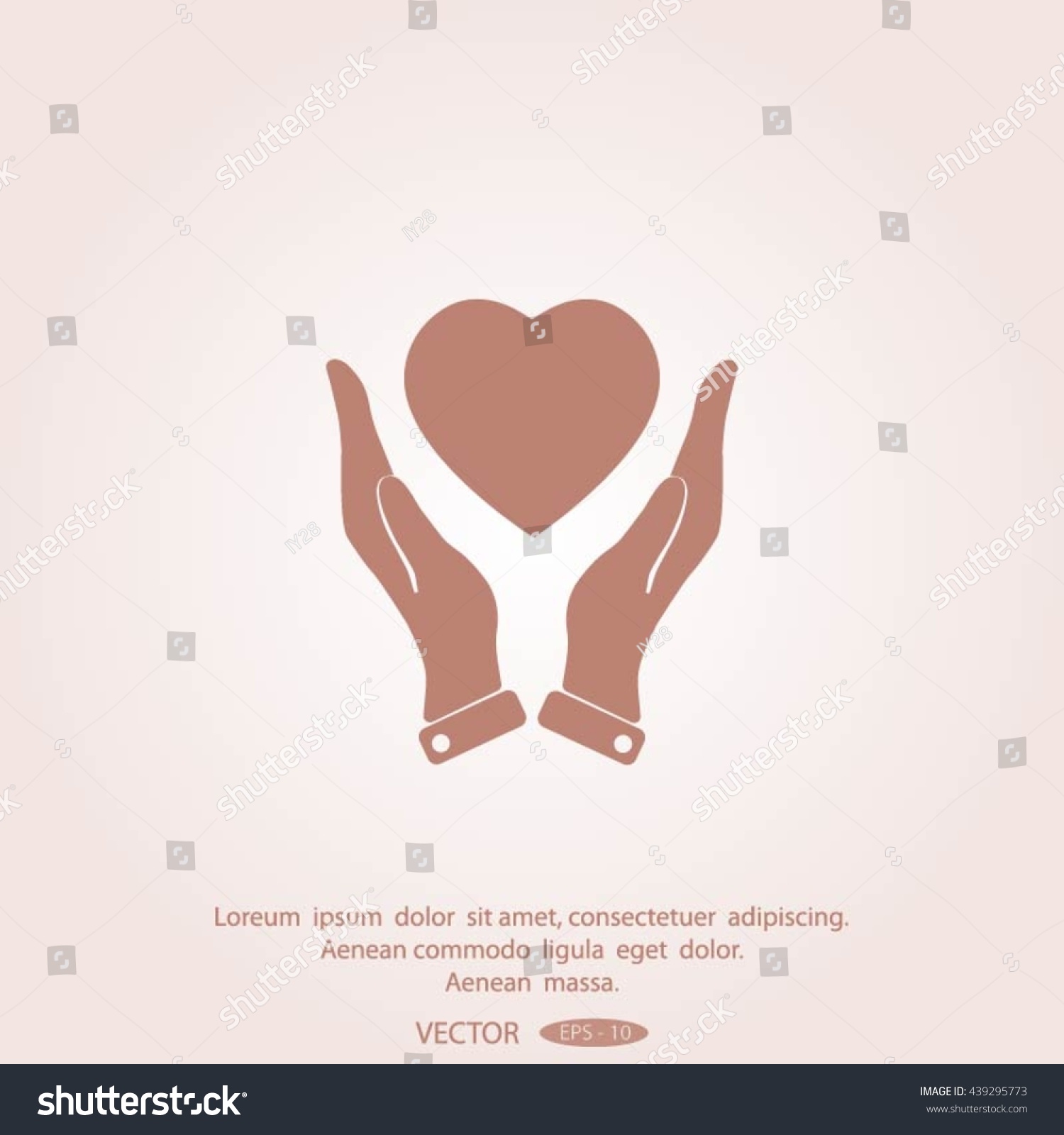 Heart Hands Icon Vector Stock Vector (Royalty Free) 439295773 ...