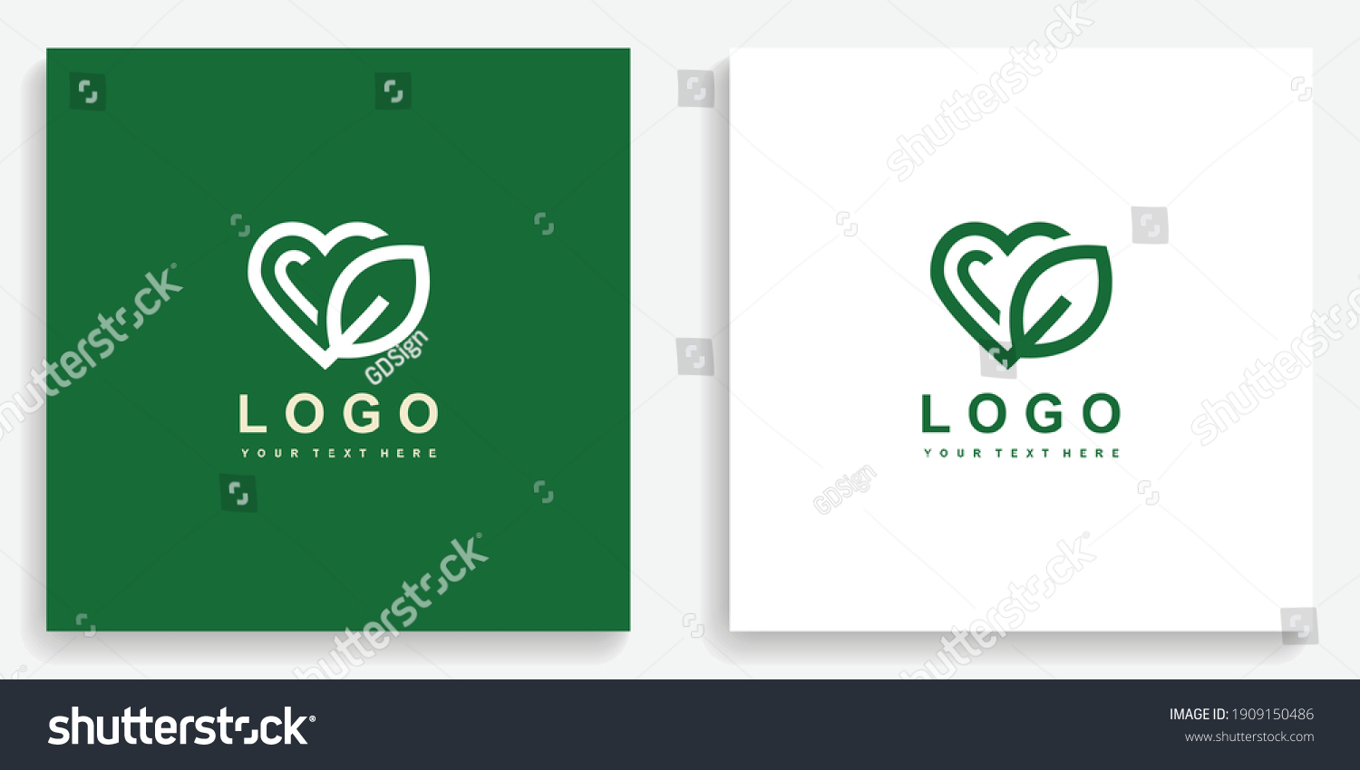 SVG of Heart Leaf Icon Symbol Logo. Modern logo icon template vector design svg