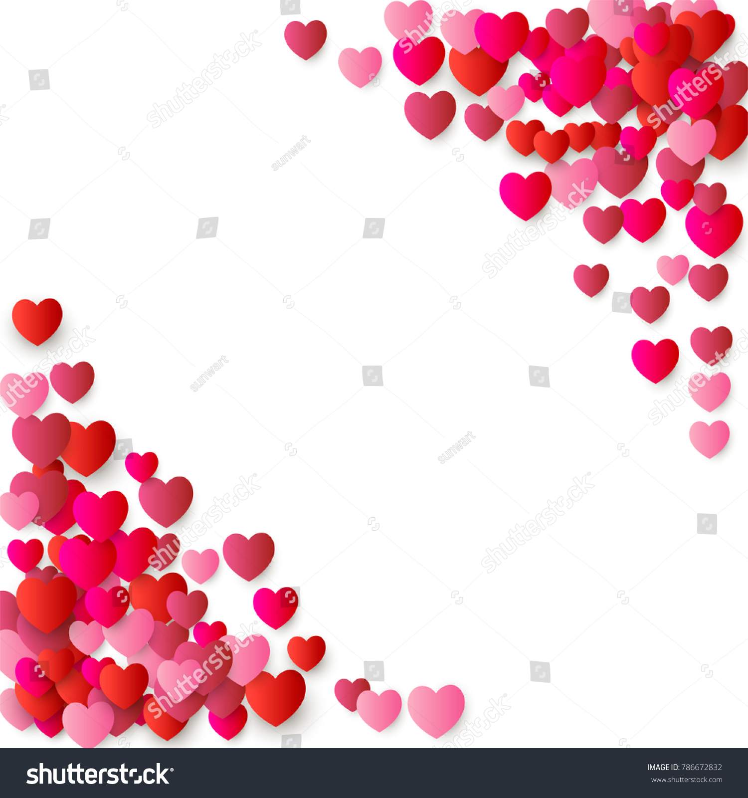 Heart Love Symbol Corner Valentines Day Stock Vector (Royalty Free ...