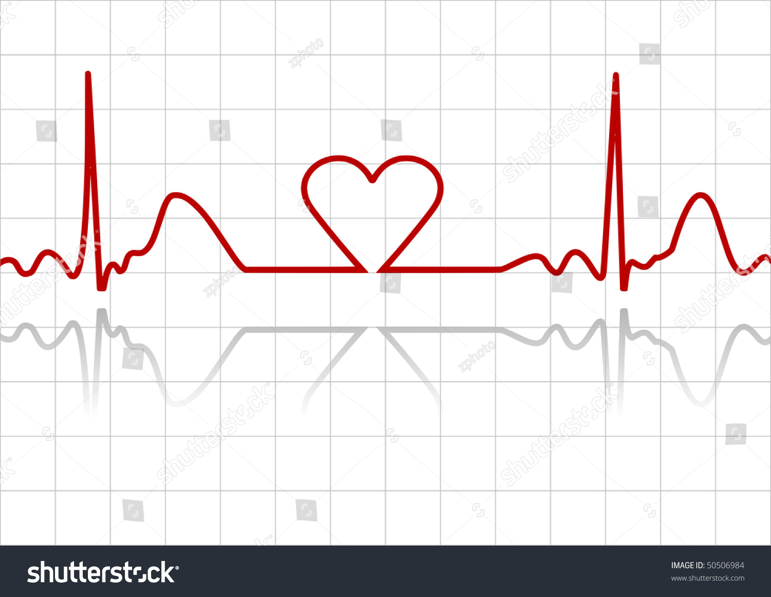 Heart Monitor Stock Vector Illustration 50506984 : Shutterstock