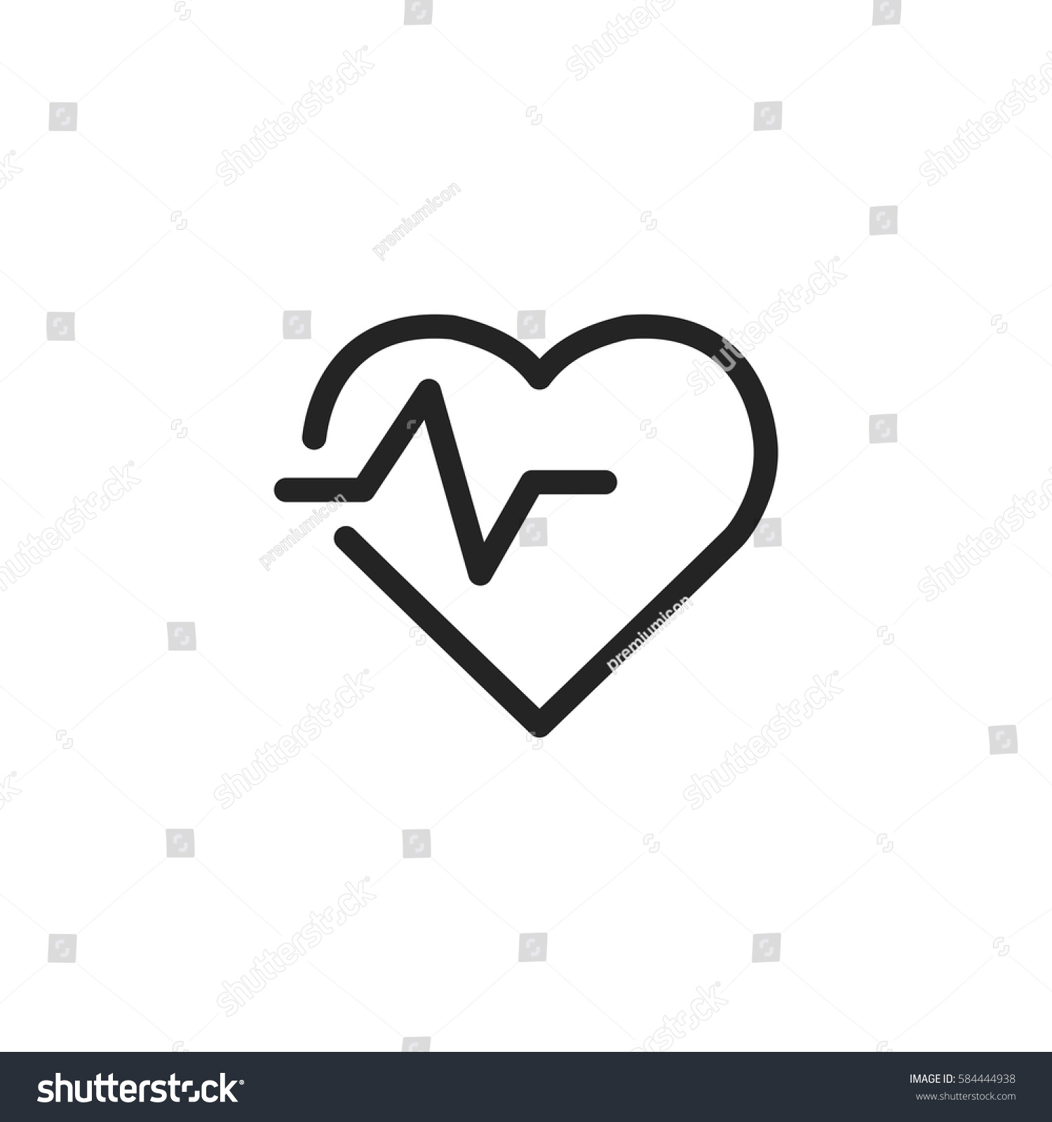 心拍数のベクター画像アイコン 心臓学のシンボル ウェブサイトまたはモバイルアプリ用の最新の簡単な平らなベクター画像イラスト のベクター画像素材 ロイヤリティフリー