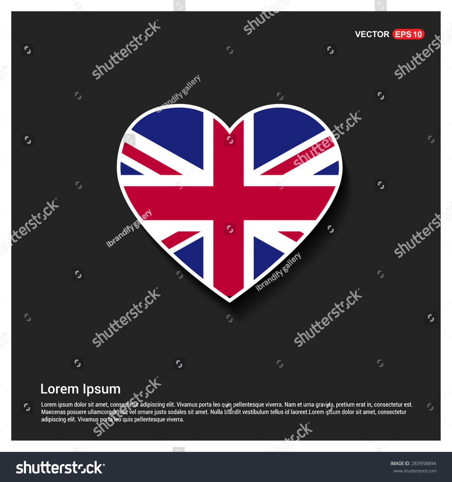 SVG of Heart Shape UK Flag svg