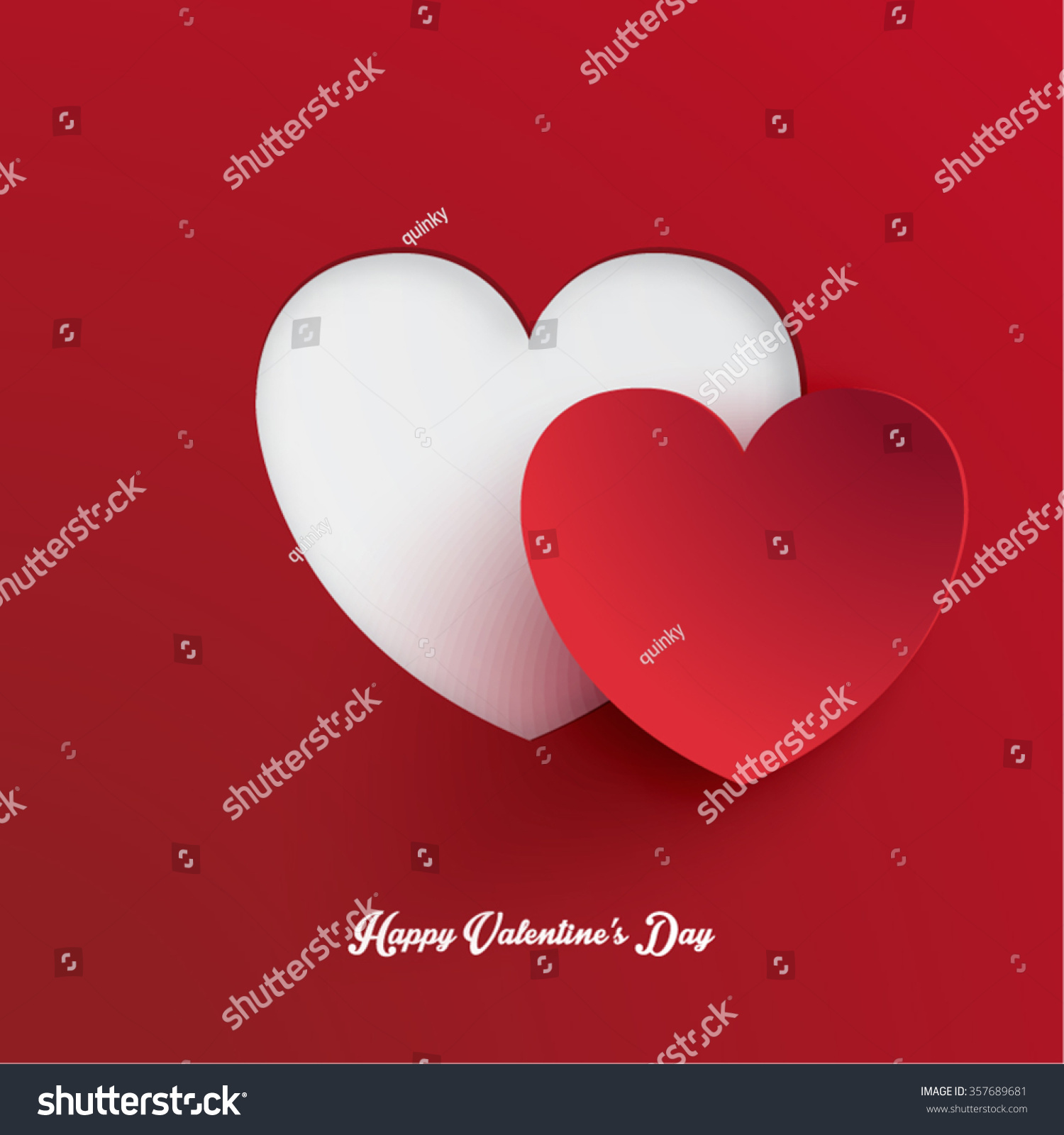 Heart Shape Valentine'S Day Paper Cut-Out Vector Design - 357689681 ...