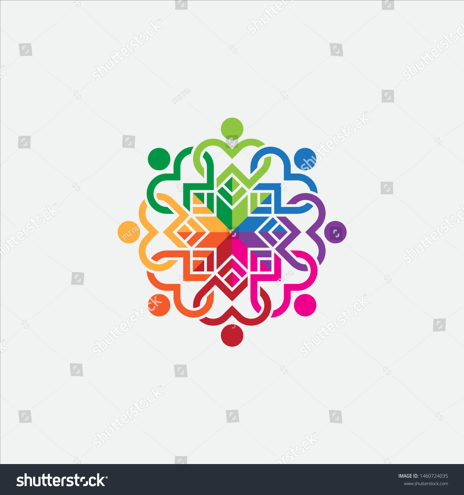 Heart Shaped People Lovely Group Friends Stock Vector (Royalty Free ...