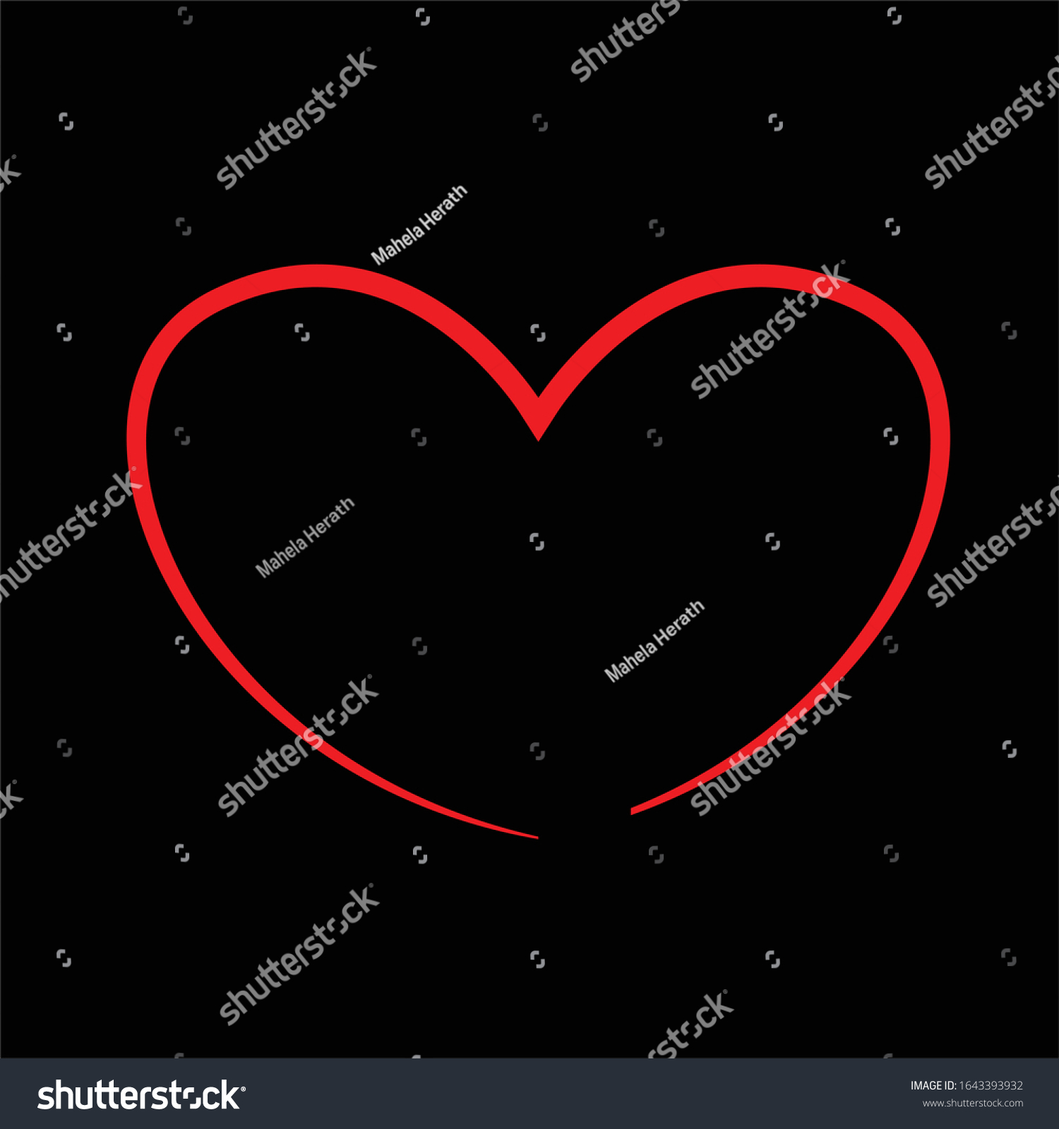 Heart Simple Clip Art Vector Stock Vector (Royalty Free) 1643393932