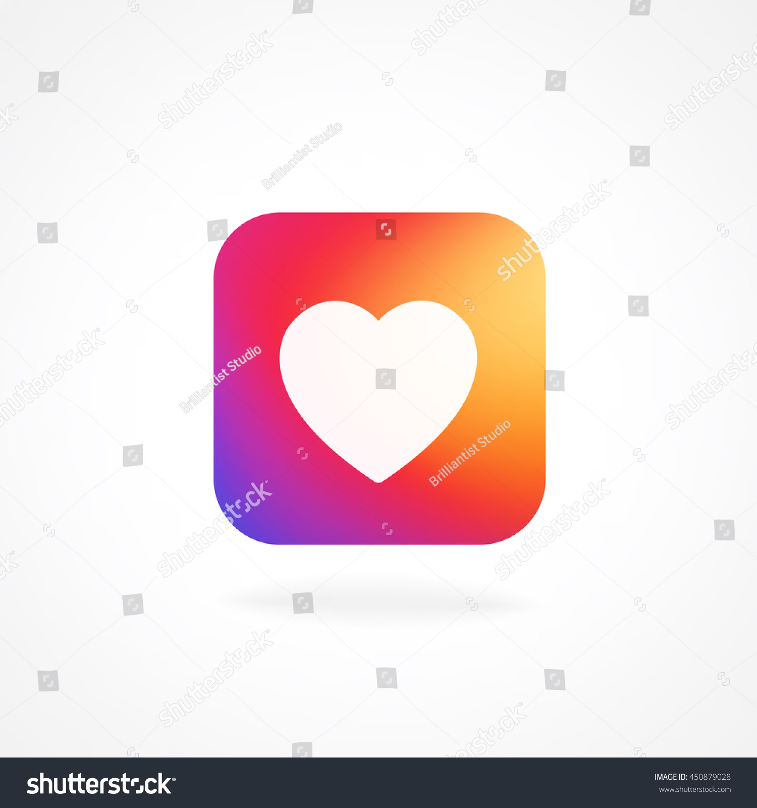 Heart Symbol App Icon Smooth Color Stock Vector 450879028 ... - 1500 x 1600 jpeg 228kB
