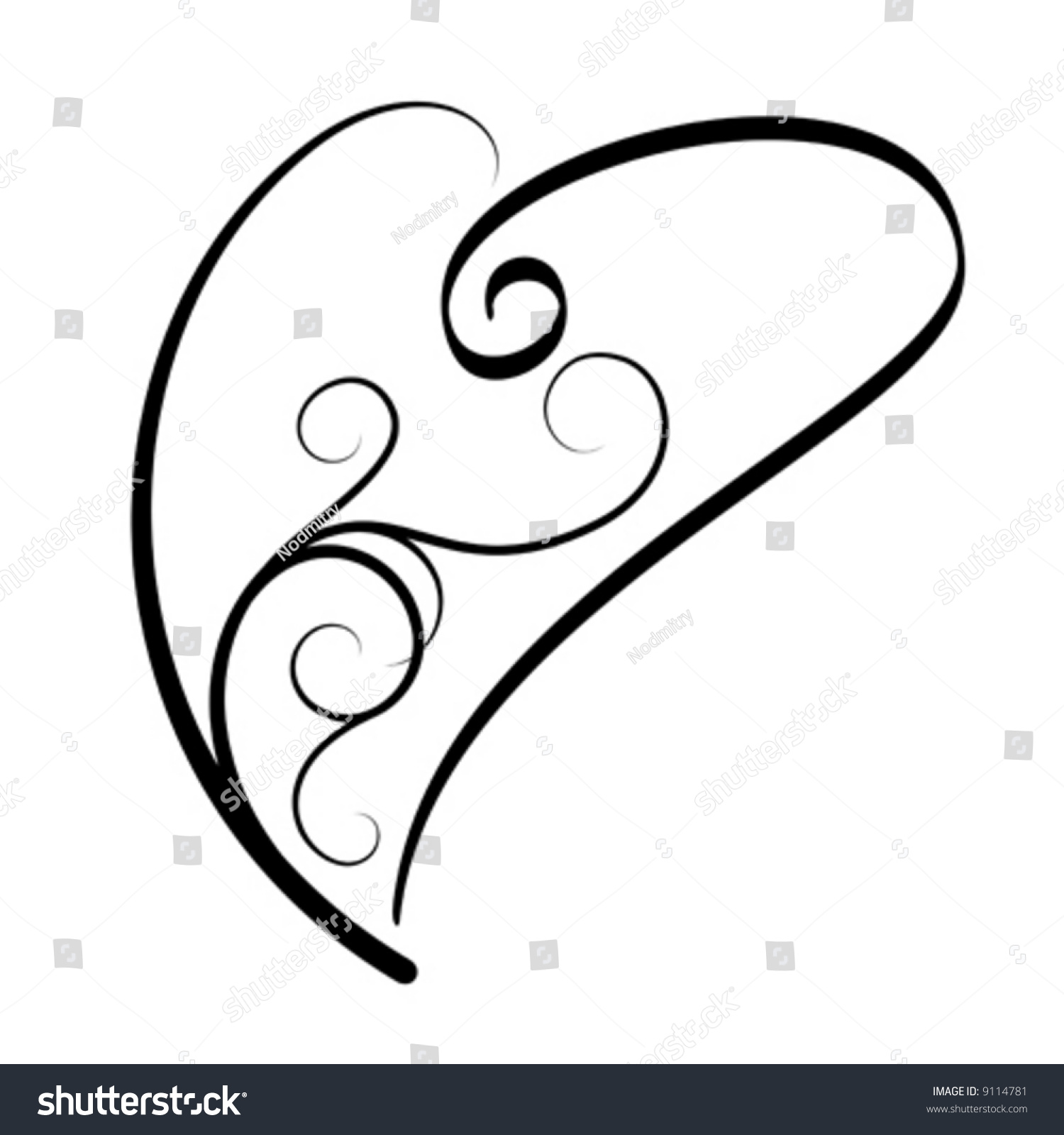 Heart Tattoo Vector Stock Vector 9114781 - Shutterstock