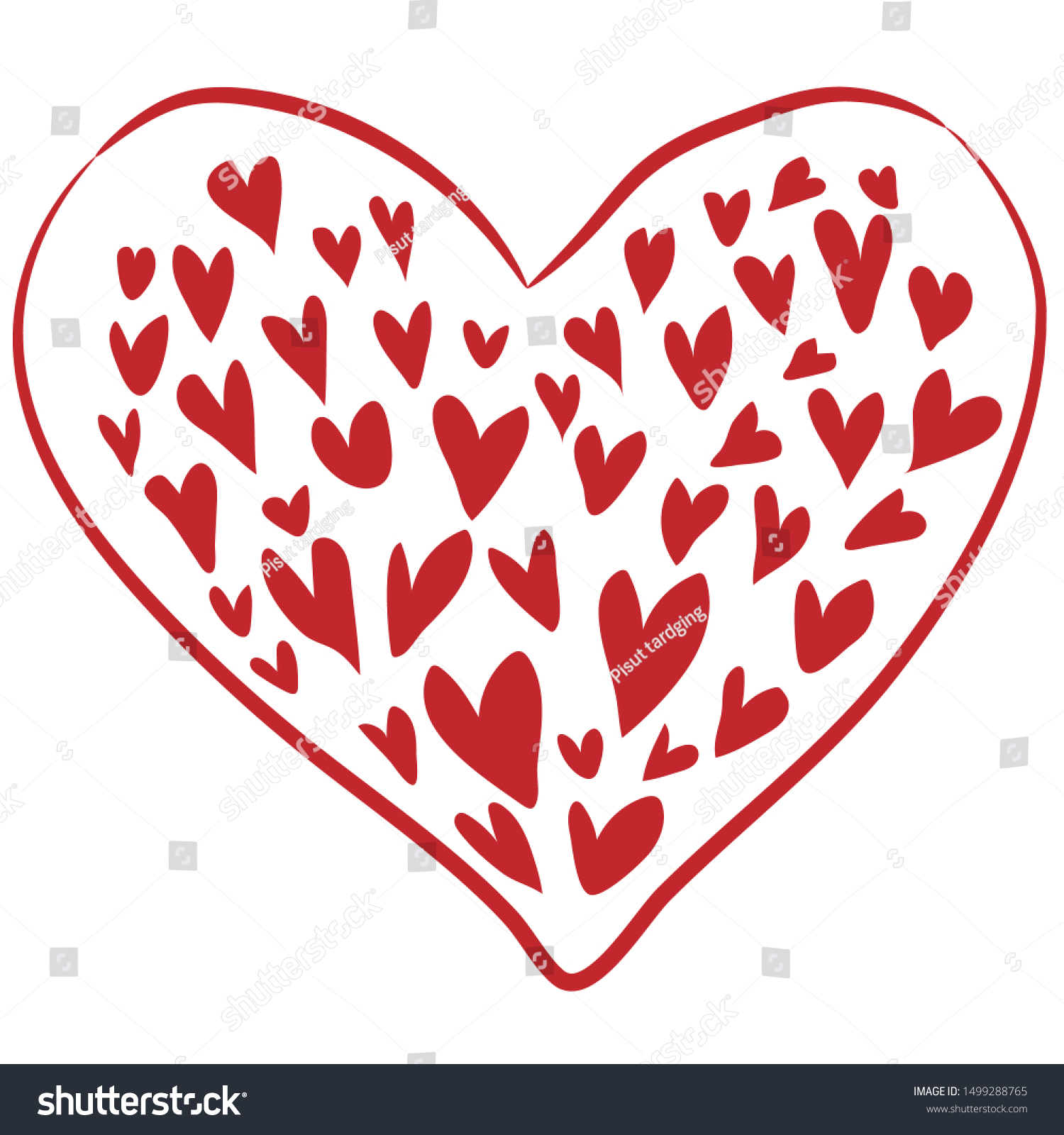 Heart Vector Graphic Clipart Design Stock Vector (Royalty Free) 1499288765