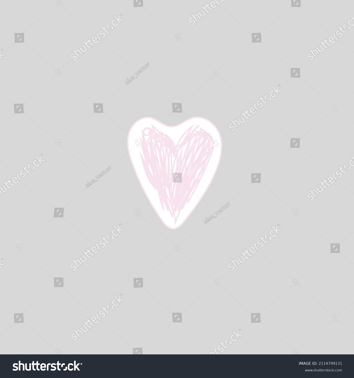 Heart Vector Hand Drawn Pink Heart Stock Vector Royalty Free