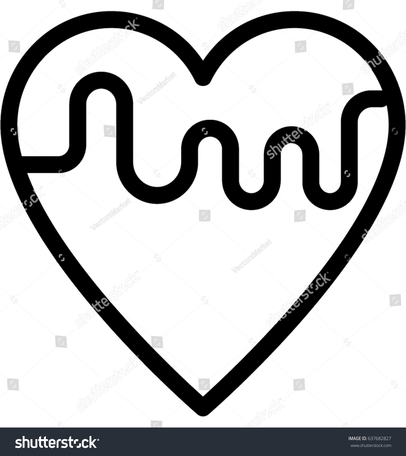 Heart Vector Icon Stock Vector 637682827 - Shutterstock