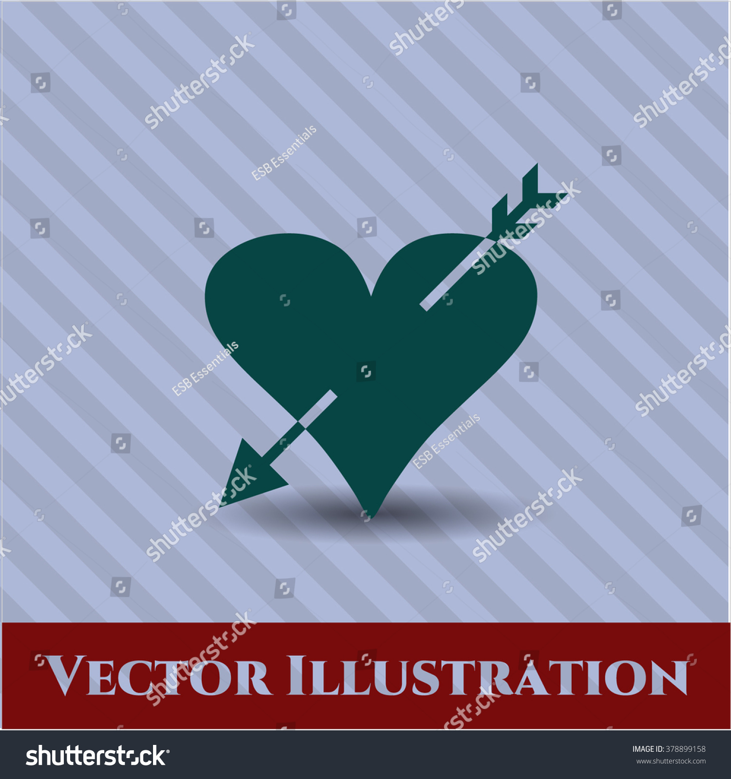 Heart Arrow Symbol Stock Vector (Royalty Free) 378899158