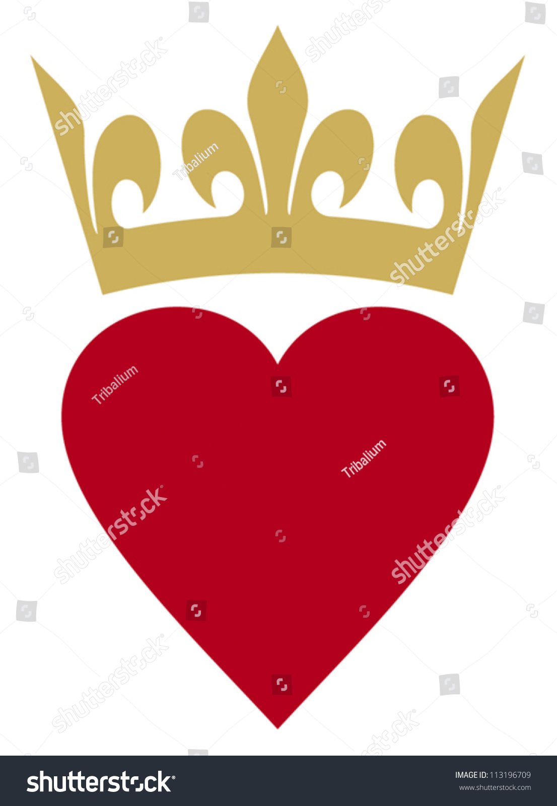 Heart Crown Stock Vector 113196709 - Shutterstock