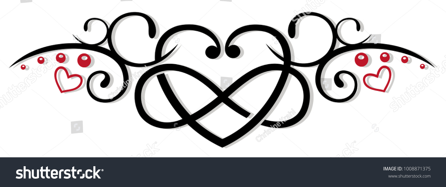 Infinity Loop With Heart Tattoo