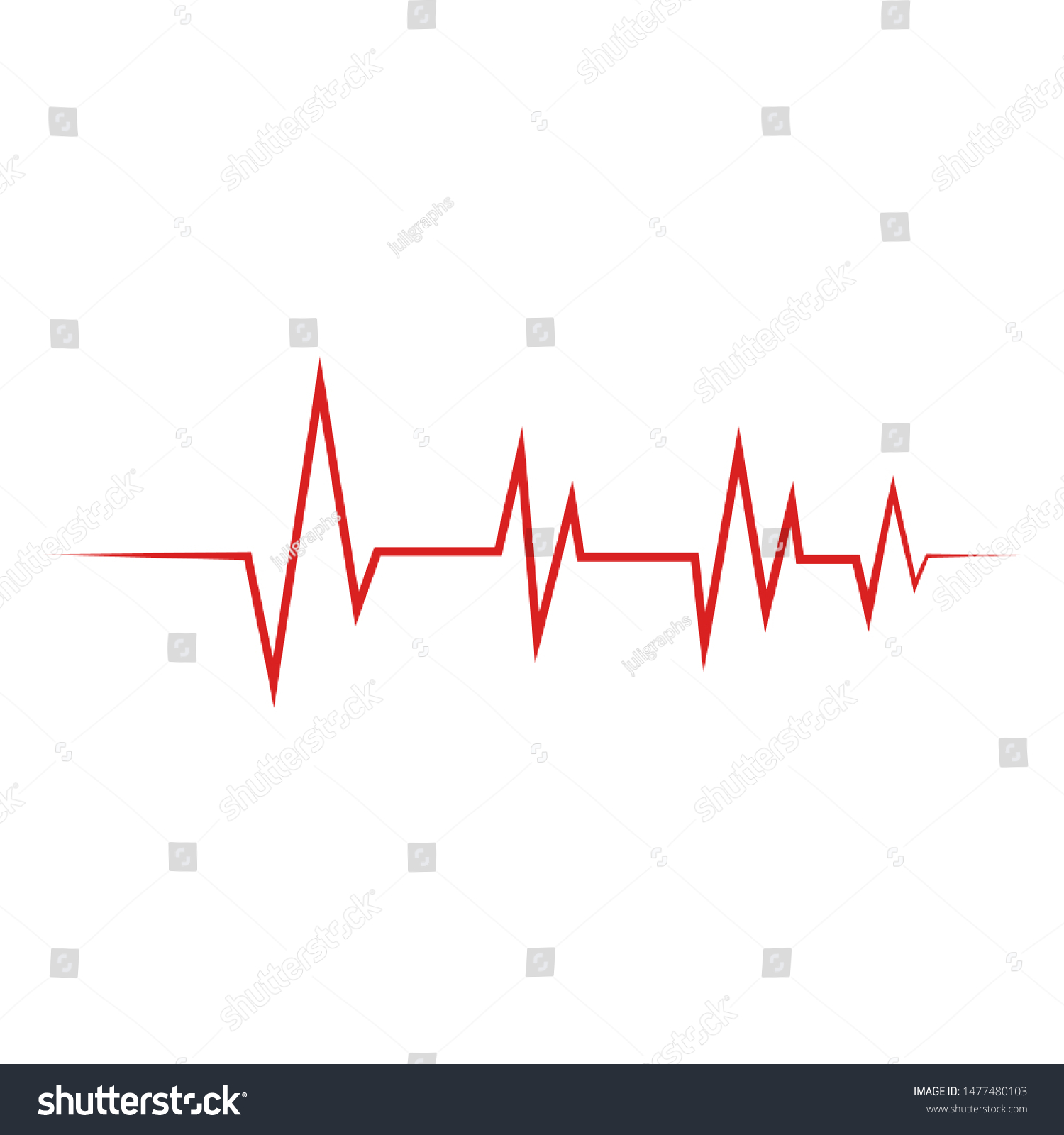 Heartbeat Cardiogram Icon Vector Logo Template Vector De Stock Libre