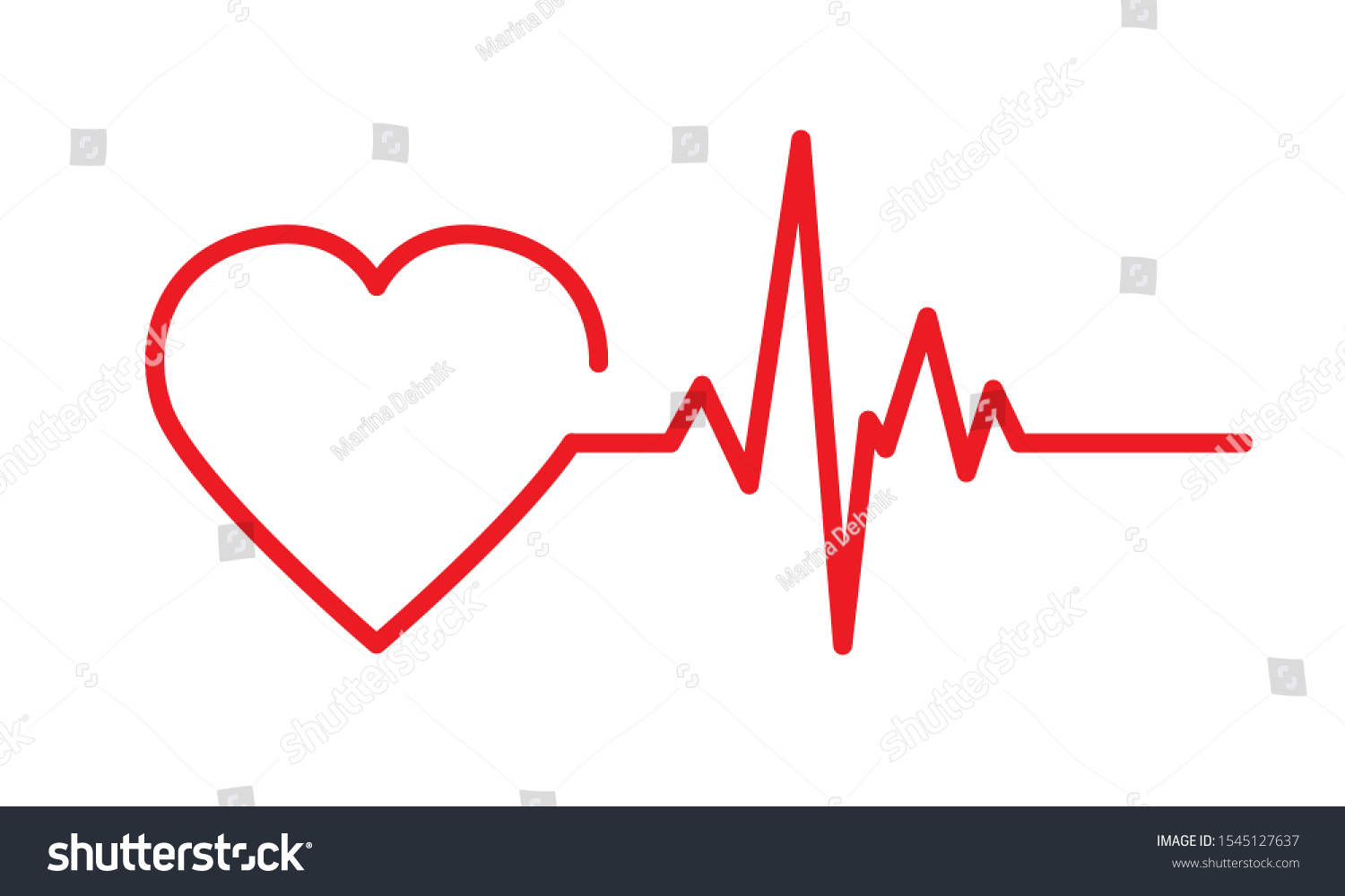 Heartbeat Icon Medical Logo Template One Stock Vector (Royalty Free ...