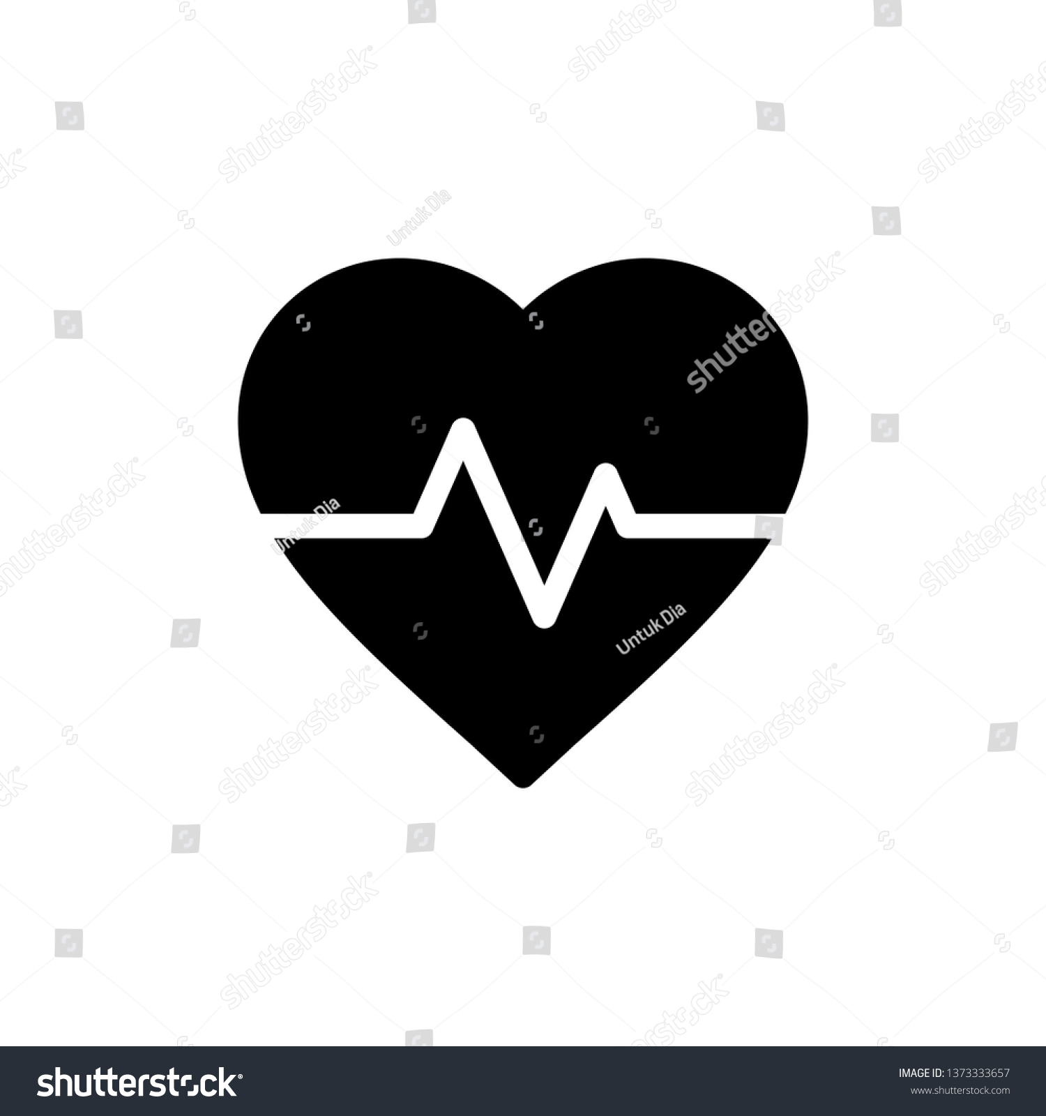 Heartbeat Icon Vector Illustration Logo Template Stock Vector (Royalty ...