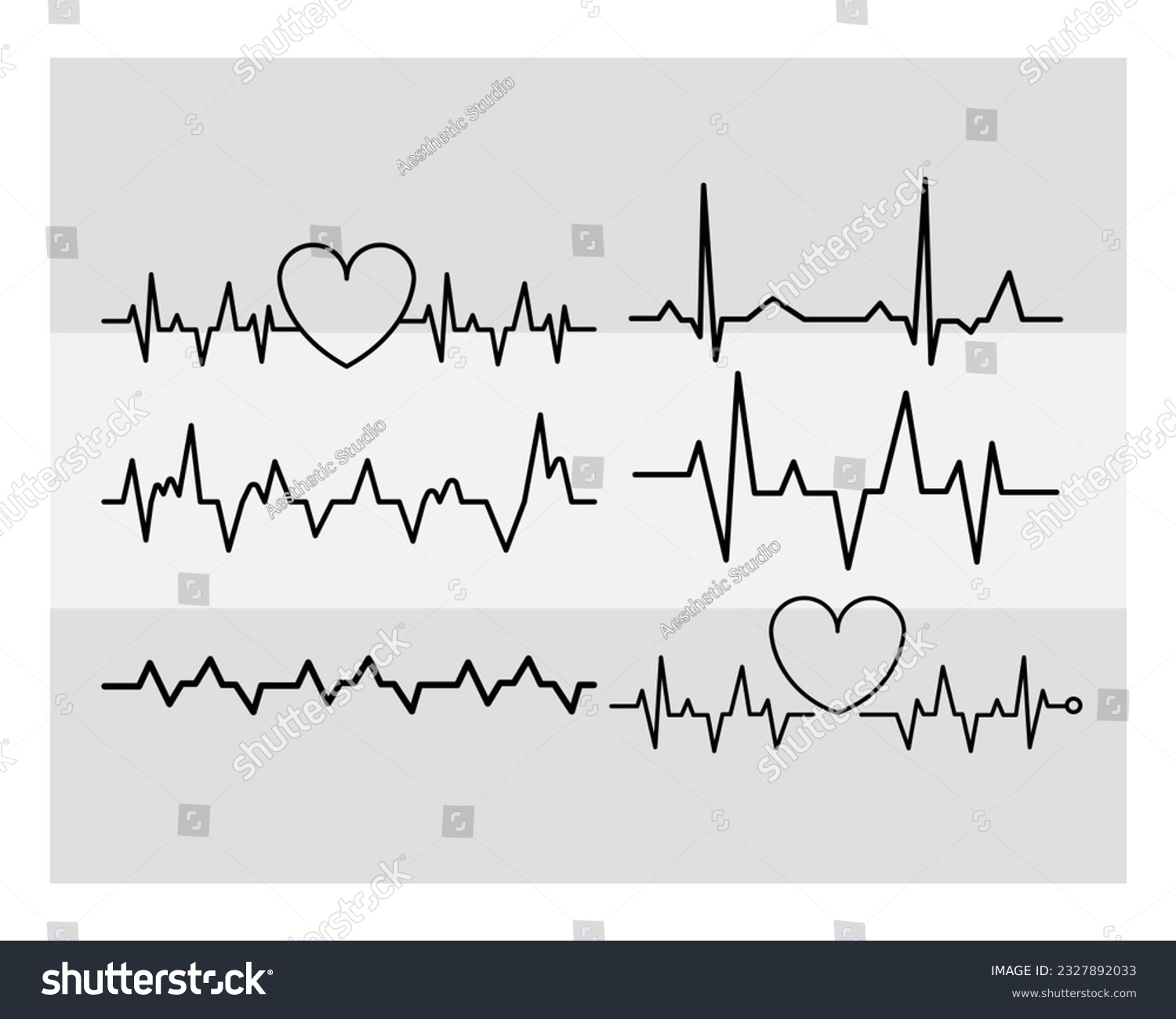 SVG of Heartbeat Svg, SVG Bundle, Heart Beat, Healthcare Svg, Circut Cut Files Silhouette, Nurse, Stethoscope Health Heart, EKG, Heart Rate , ECG, Science Svg, Heartbeat Clipart, Vector, Outline svg