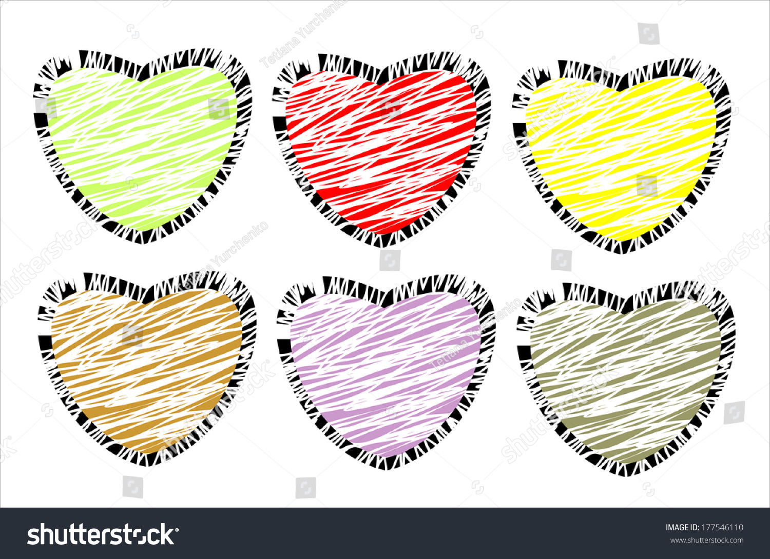 Hearts Stock Vector Illustration 177546110 : Shutterstock