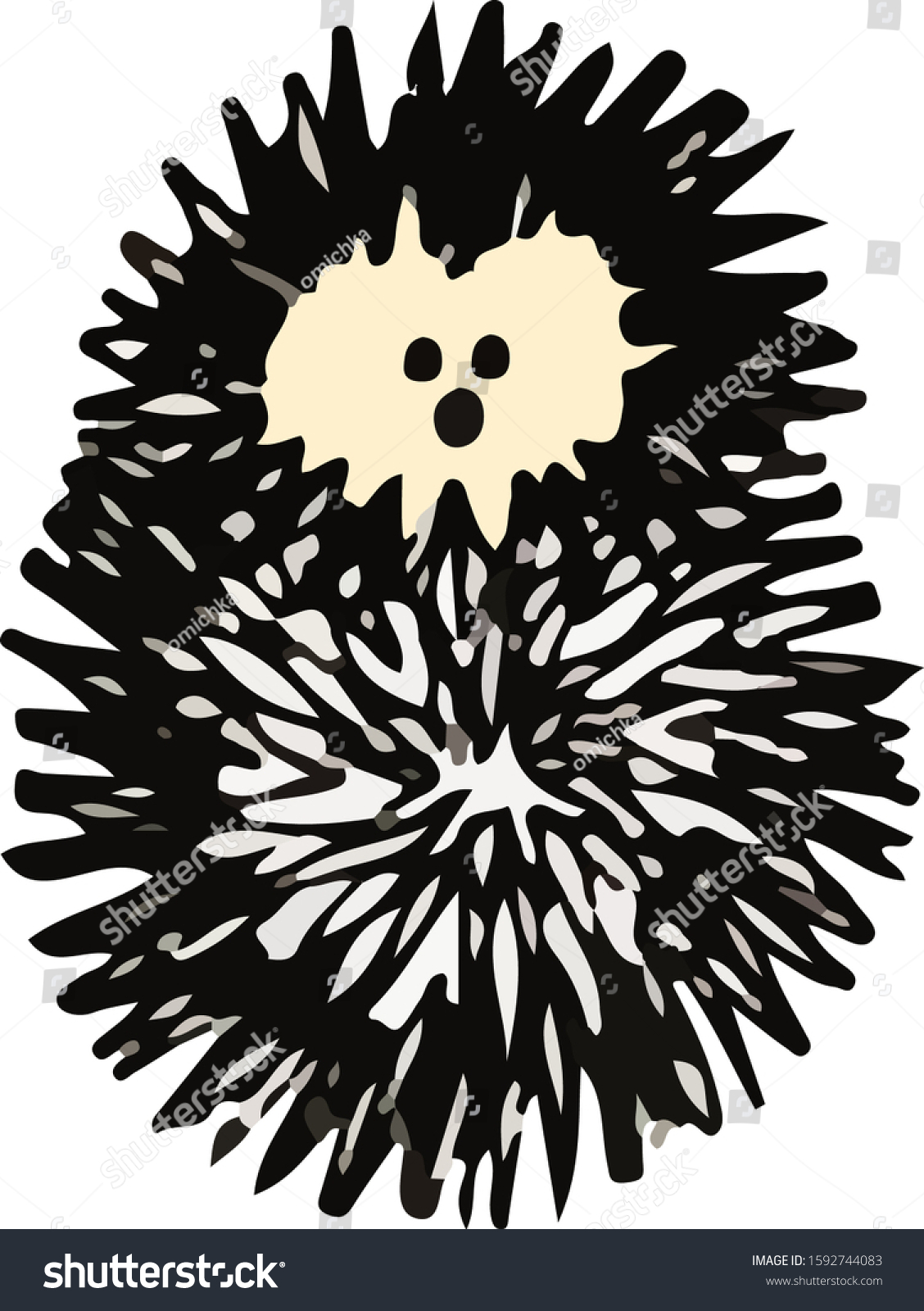 Hedgehog On White Background Vector Doodle Stock Vector (Royalty Free ...