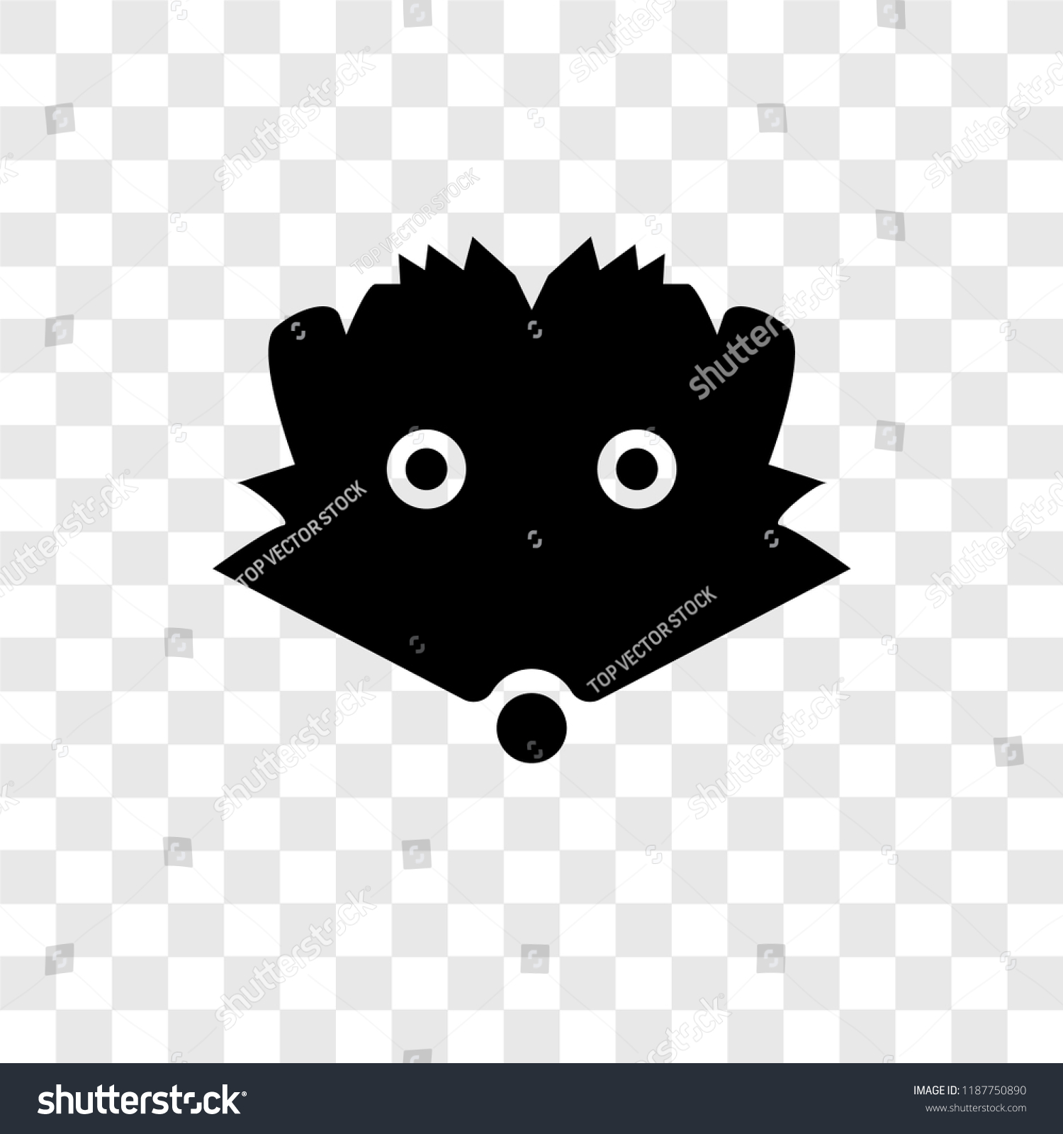 SVG of Hedgehog vector icon isolated on transparent background, Hedgehog transparency logo concept svg