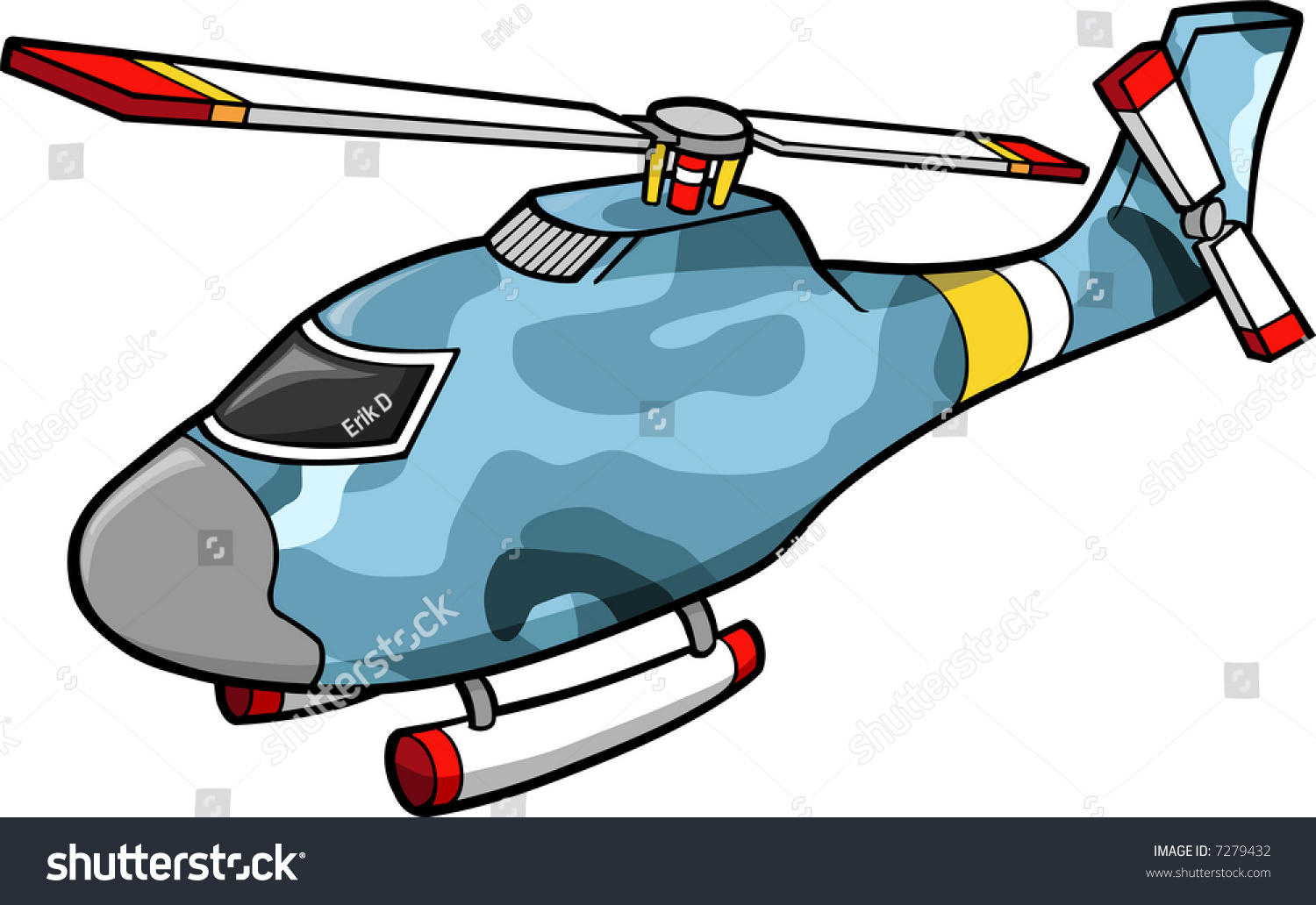 Helicopter Vector Illustration - 7279432 : Shutterstock