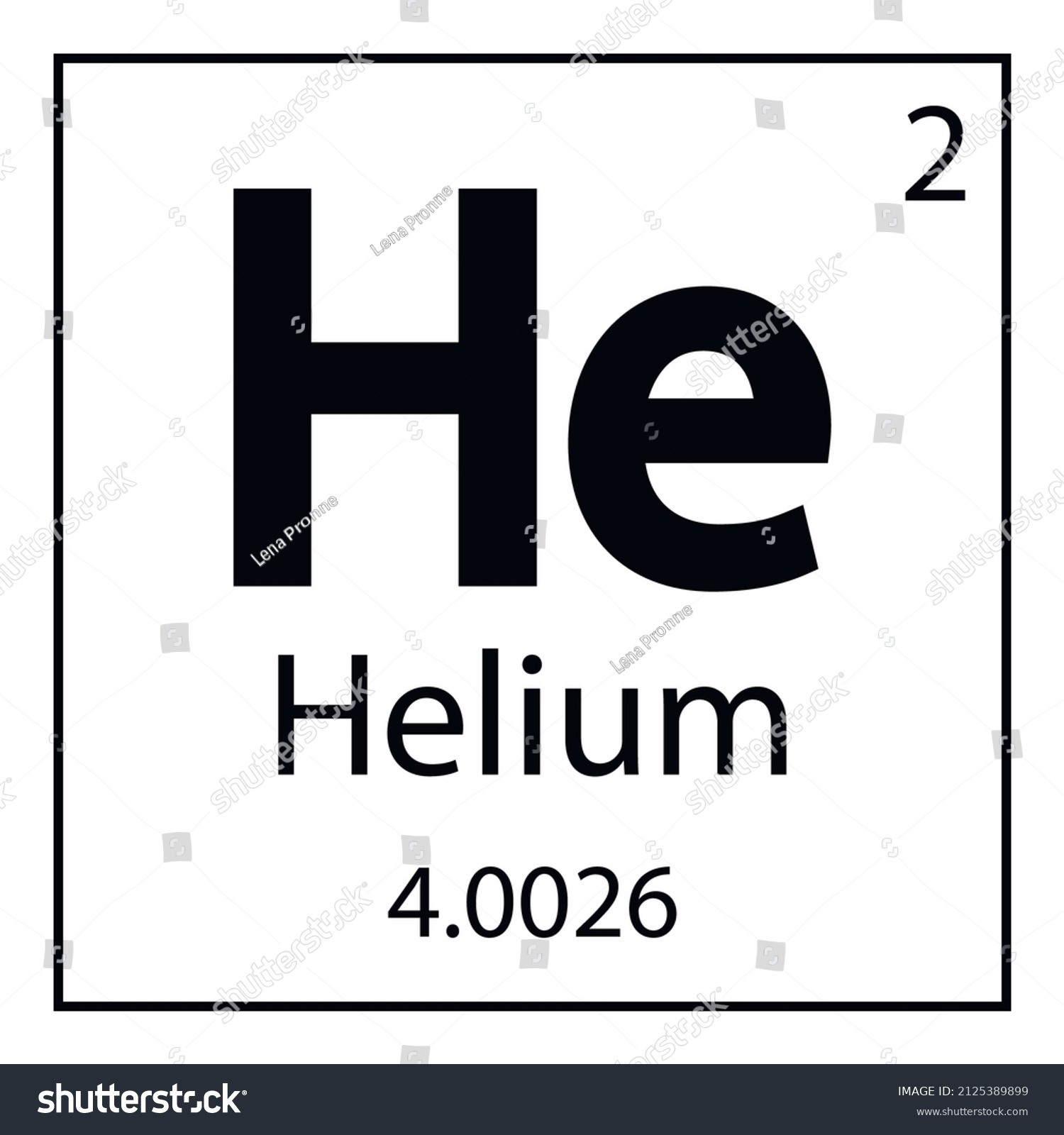 Helium Chemical Element Periodic Table Stock Vector (Royalty Free ...