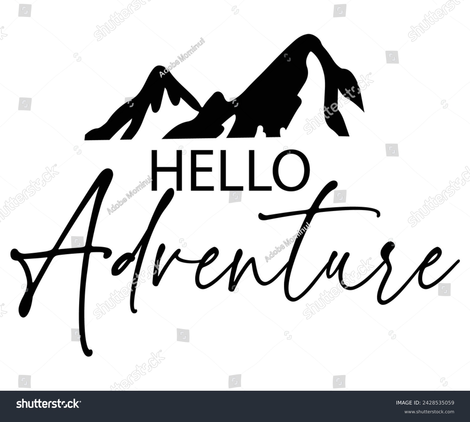 SVG of Hello Adventure Svg,Retro,Happy Camper Svg,Camping Svg,Adventure Svg,Hiking Svg,Camp Saying,Camp Life Svg,Svg Cut Files, Png,Mountain T-shirt,Instant Download svg