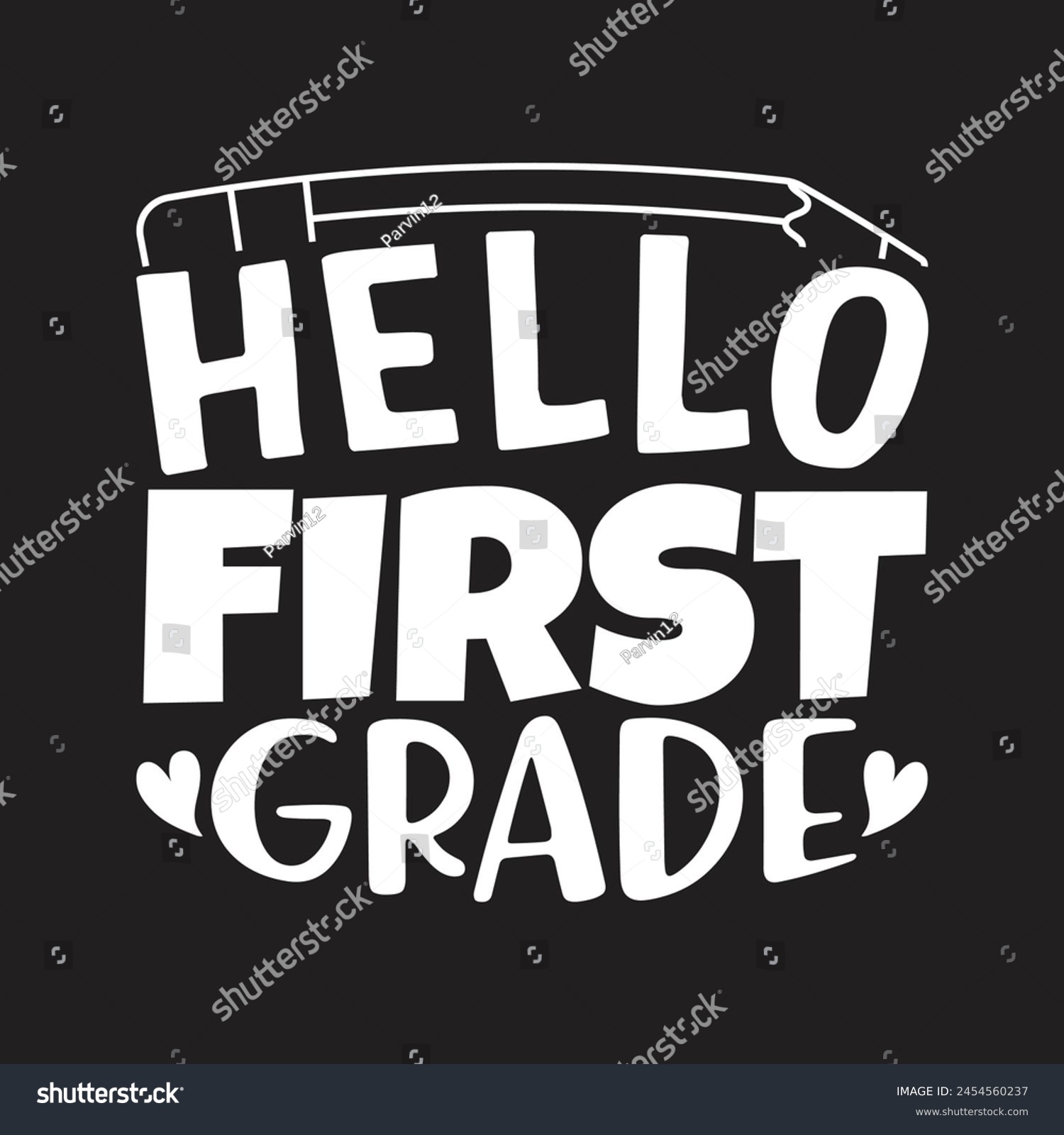 SVG of Hello first grade vector design svg
