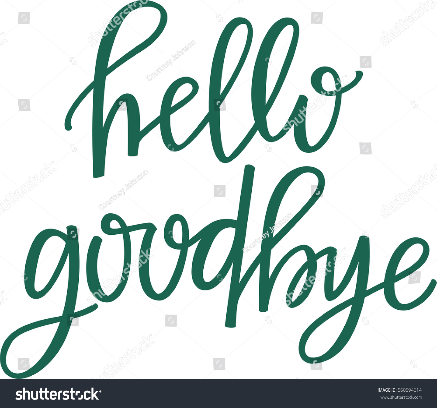 Hello Goodbye Stock Vector Royalty Free 560594614 Shutterstock