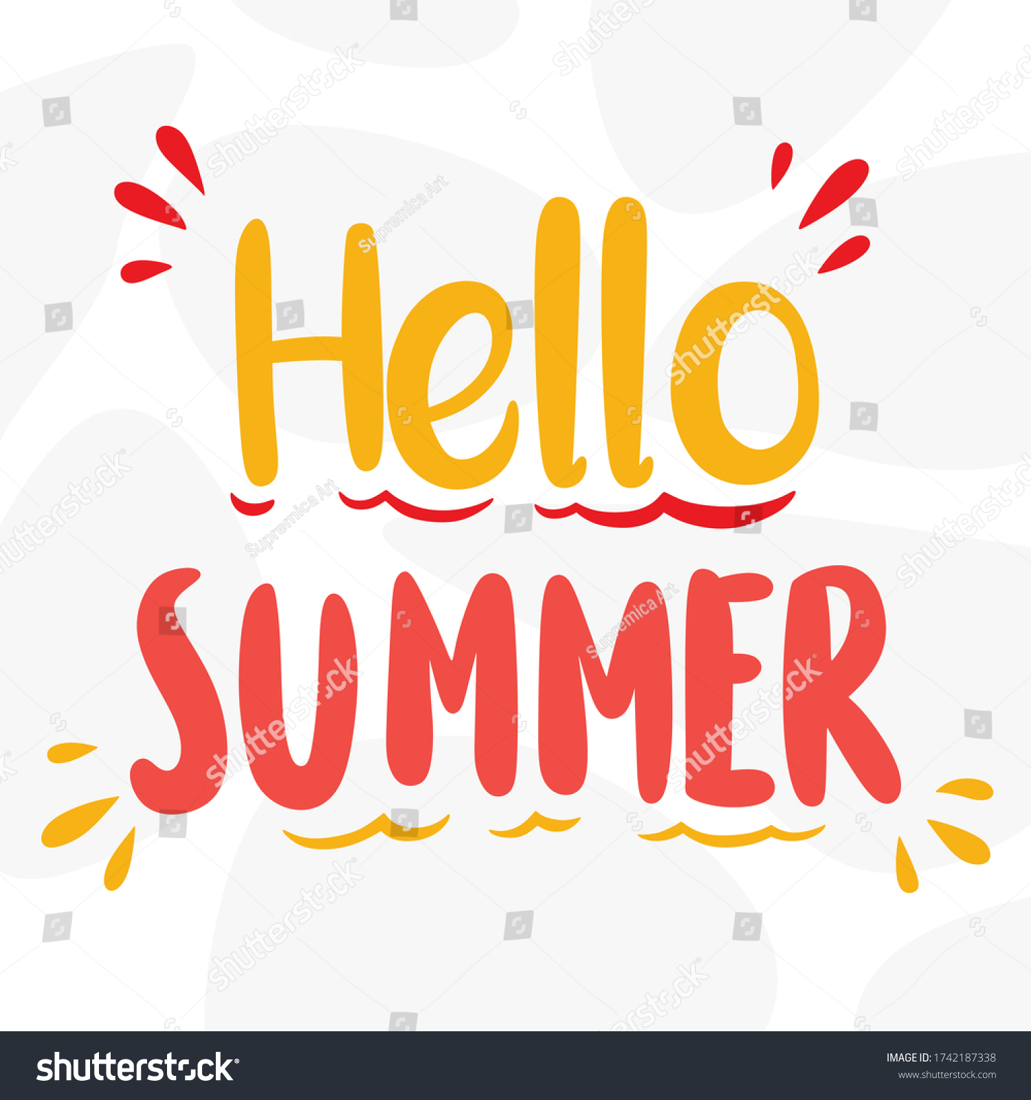SVG of Hello summer quotes for designe t shirt, stikers, svg silhouette, Vector illustration for social media, summer time hand draw letter svg