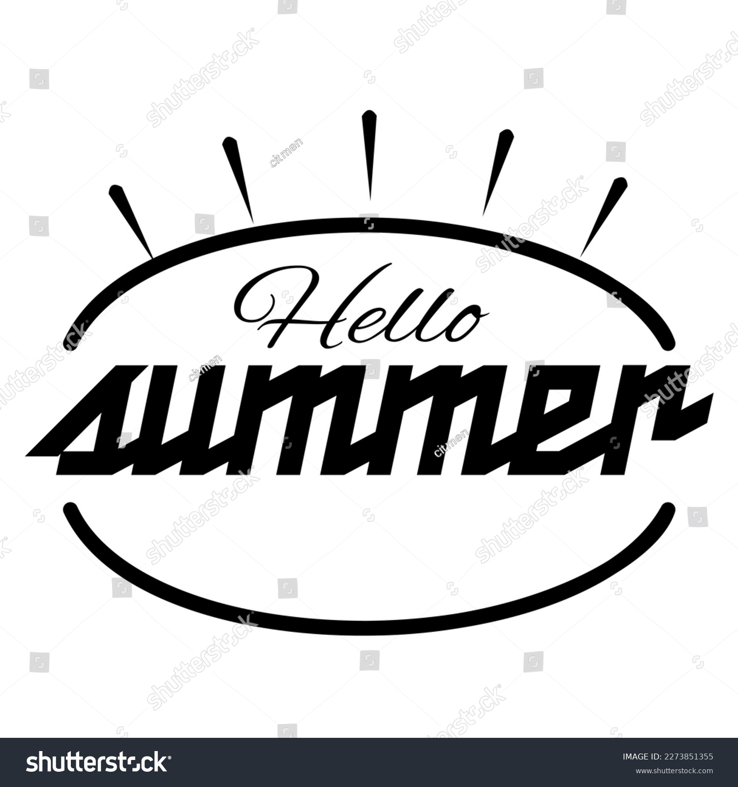 SVG of Hello summer svg text, hello summer text for print to t-shirt svg