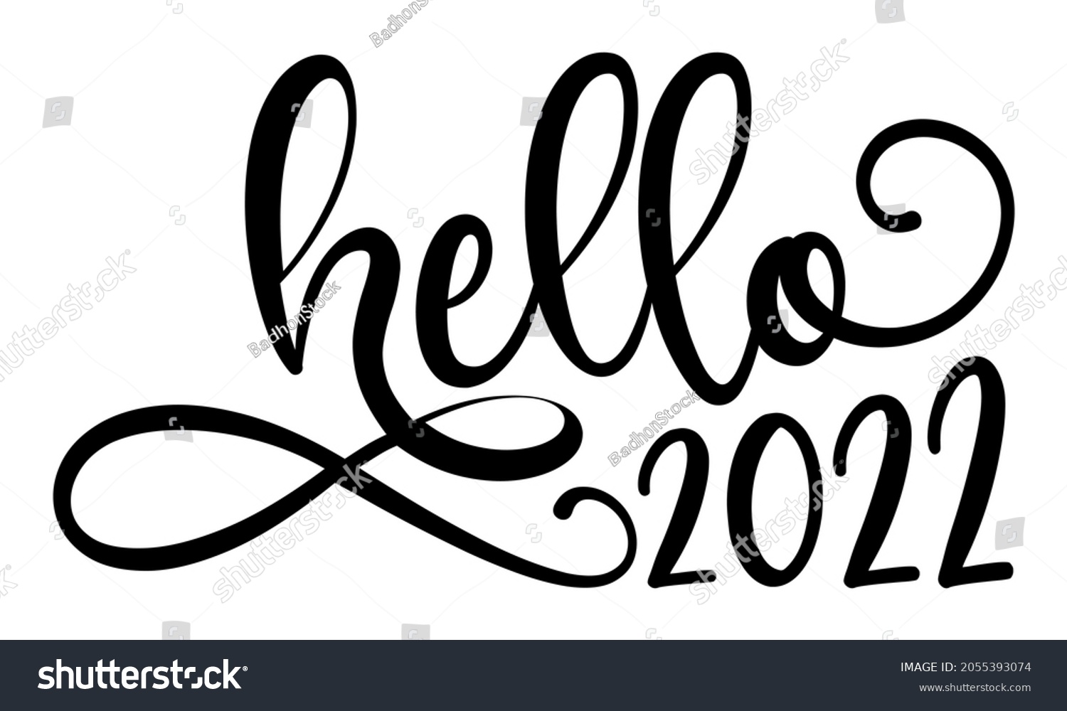 SVG of Hello 2022 SVG Design | Happy New Year SVG Cut File for Cutting svg