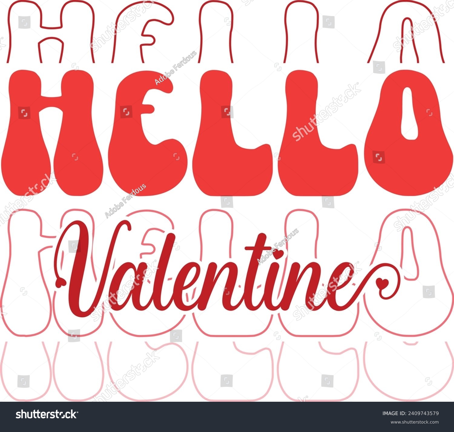 SVG of Hello Valentine - Calligraphy phrase for Valentine's day. Hand drawn lettering for Lovely greetings cards, invitations. Good for Romantic clothes, t- shirt design svg