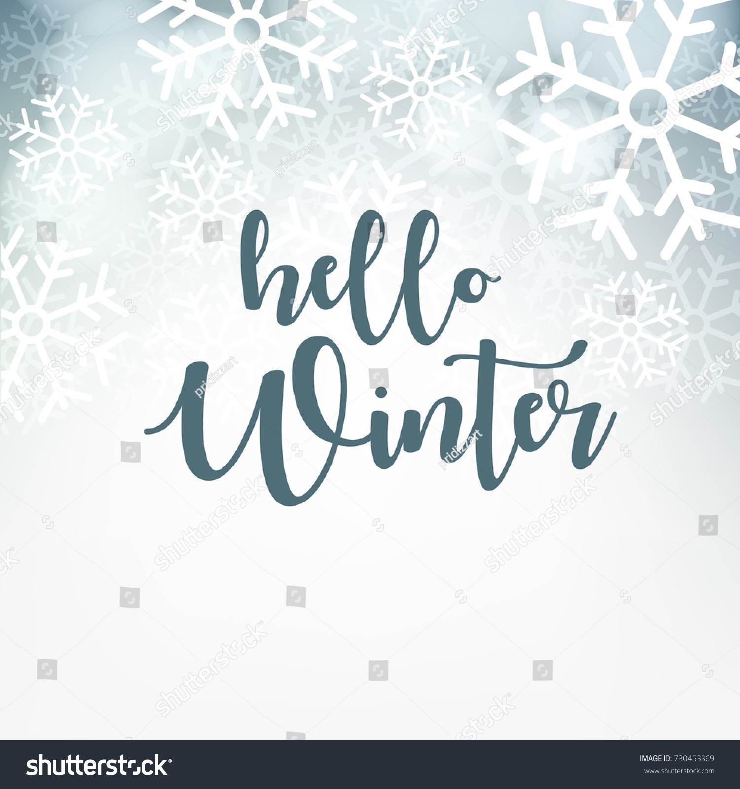 Hello Winter Design Background Vector Illustration Stock Vector ...