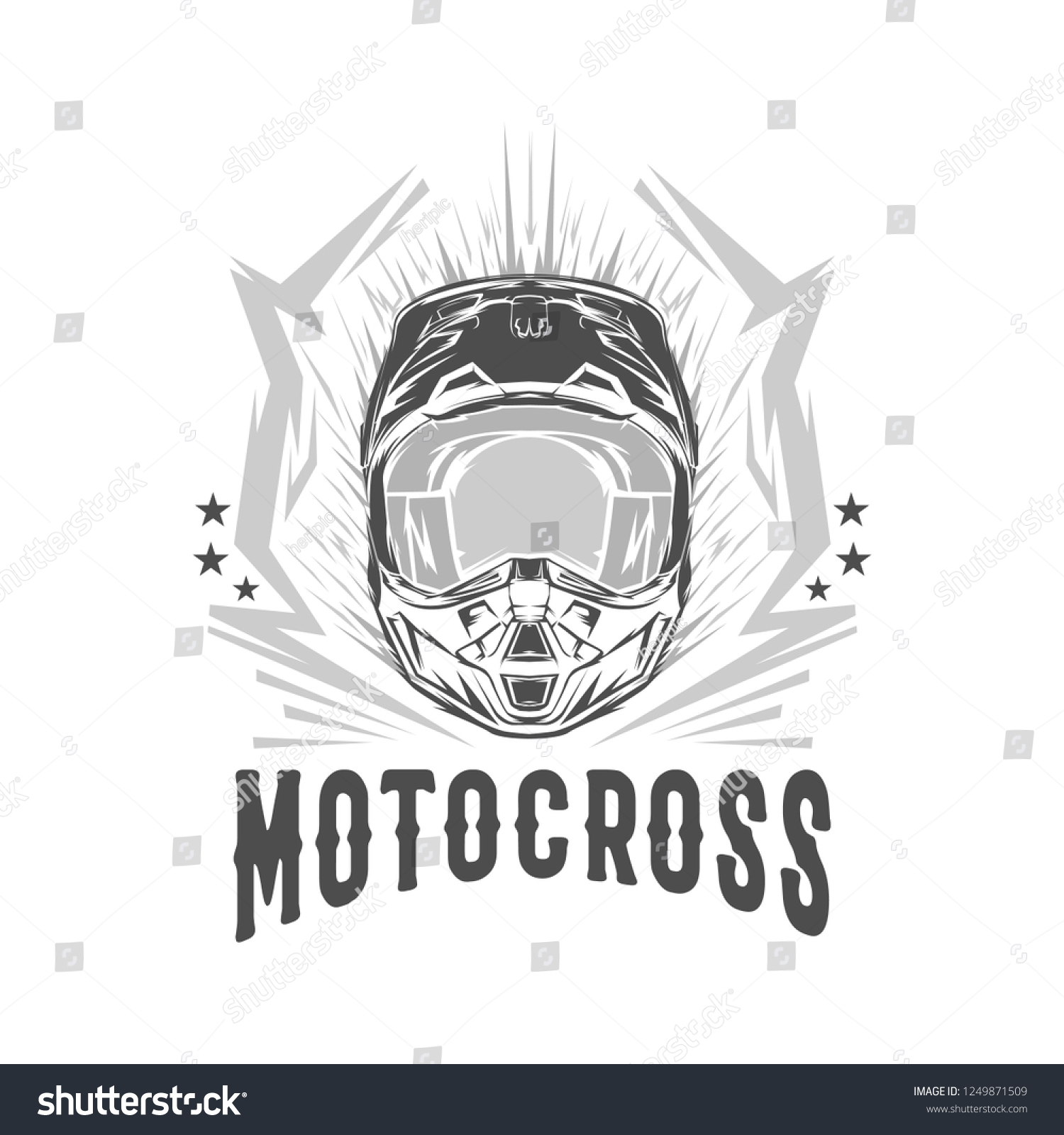 Helmet Motocross Motocross Design Tshirt Stock Vector (Royalty Free ...