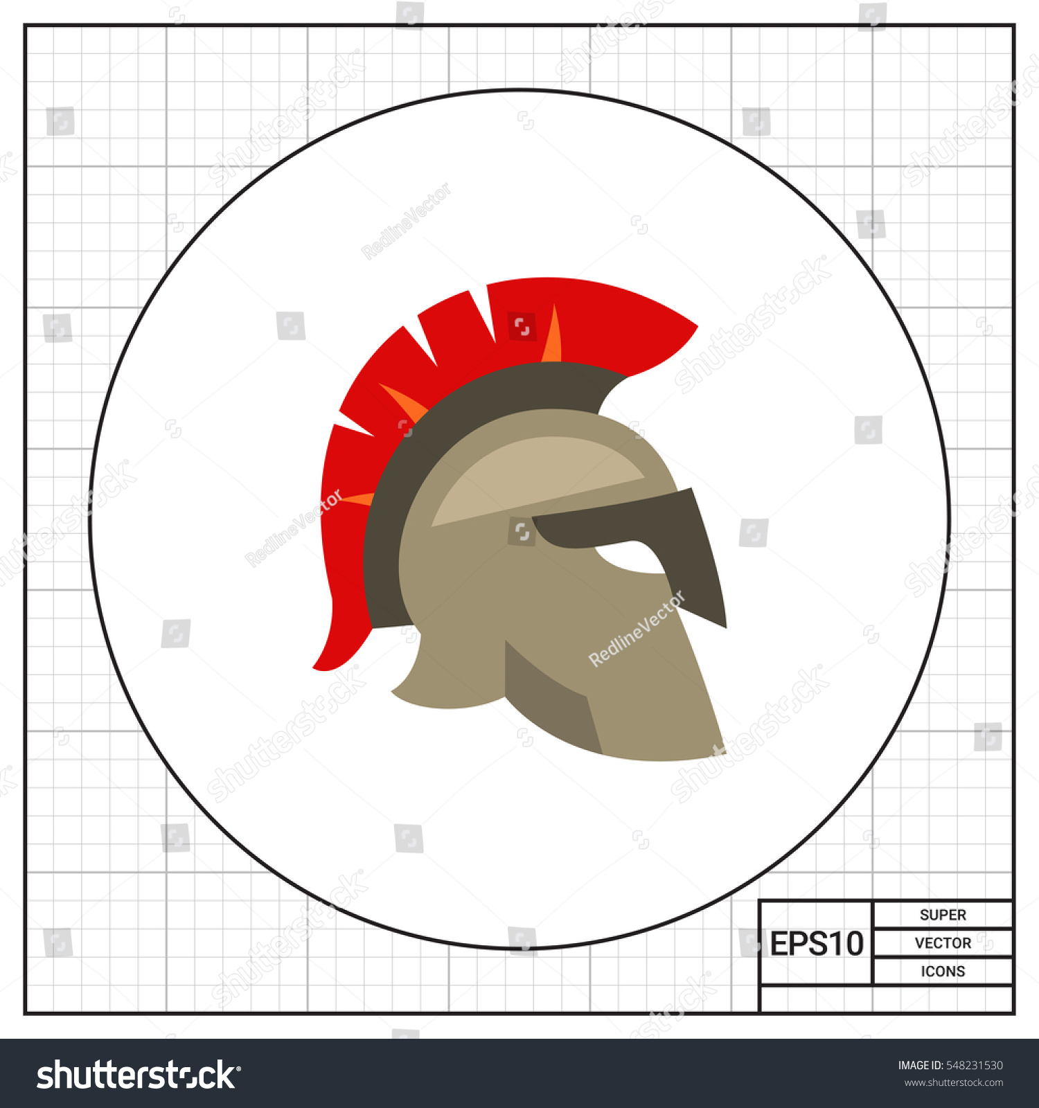 Helmet Legionnaire Icon Stock Vector 548231530 - Shutterstock