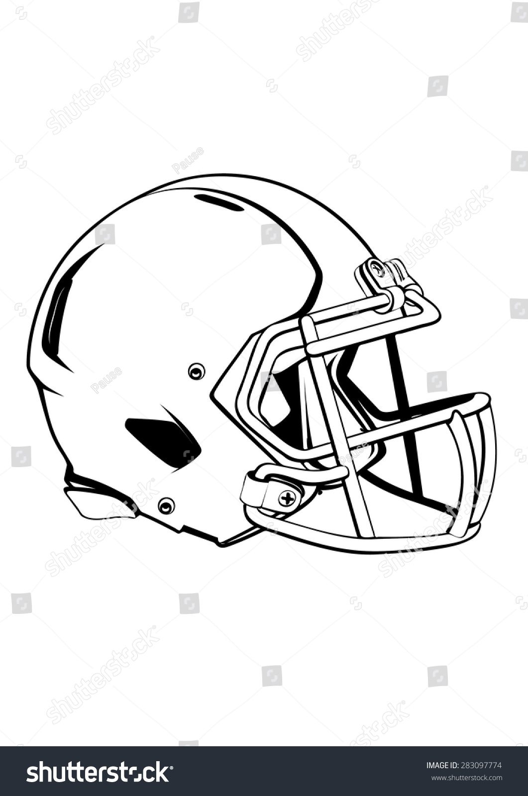 Helmets Football Team Helmet Outline 库存矢量图（免版税）283097774 | Shutterstock