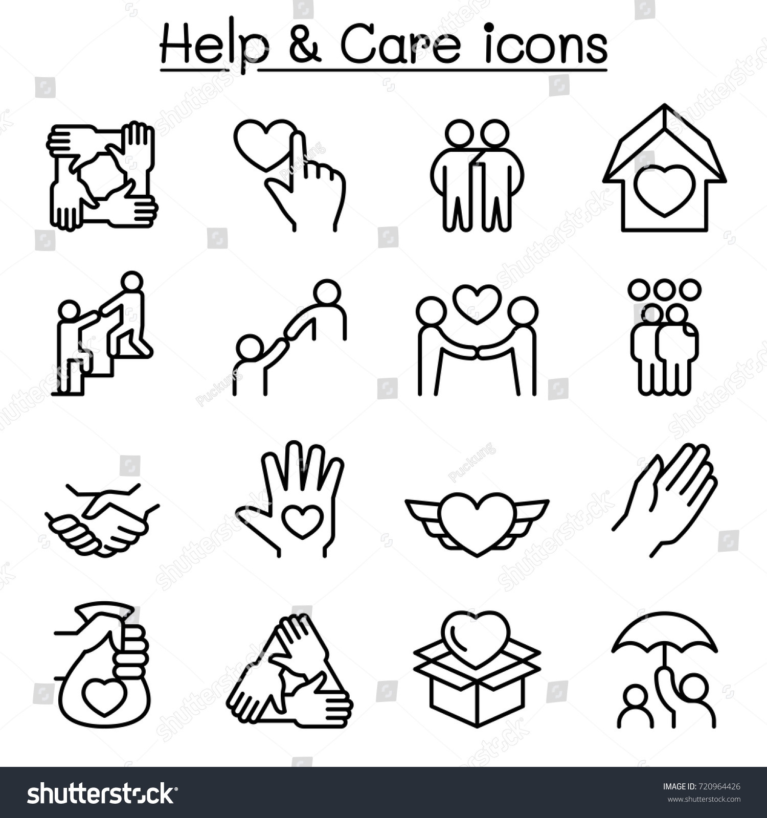 Help Care Friendship Generous Charity Icon Stock Vector (Royalty Free ...