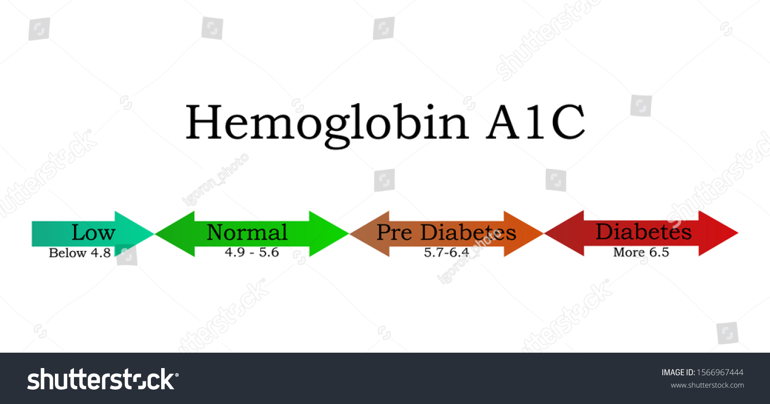 Hemoglobin A1c Test Score Health Concept Vetor Stock Livre De Direitos 1566967444 7229