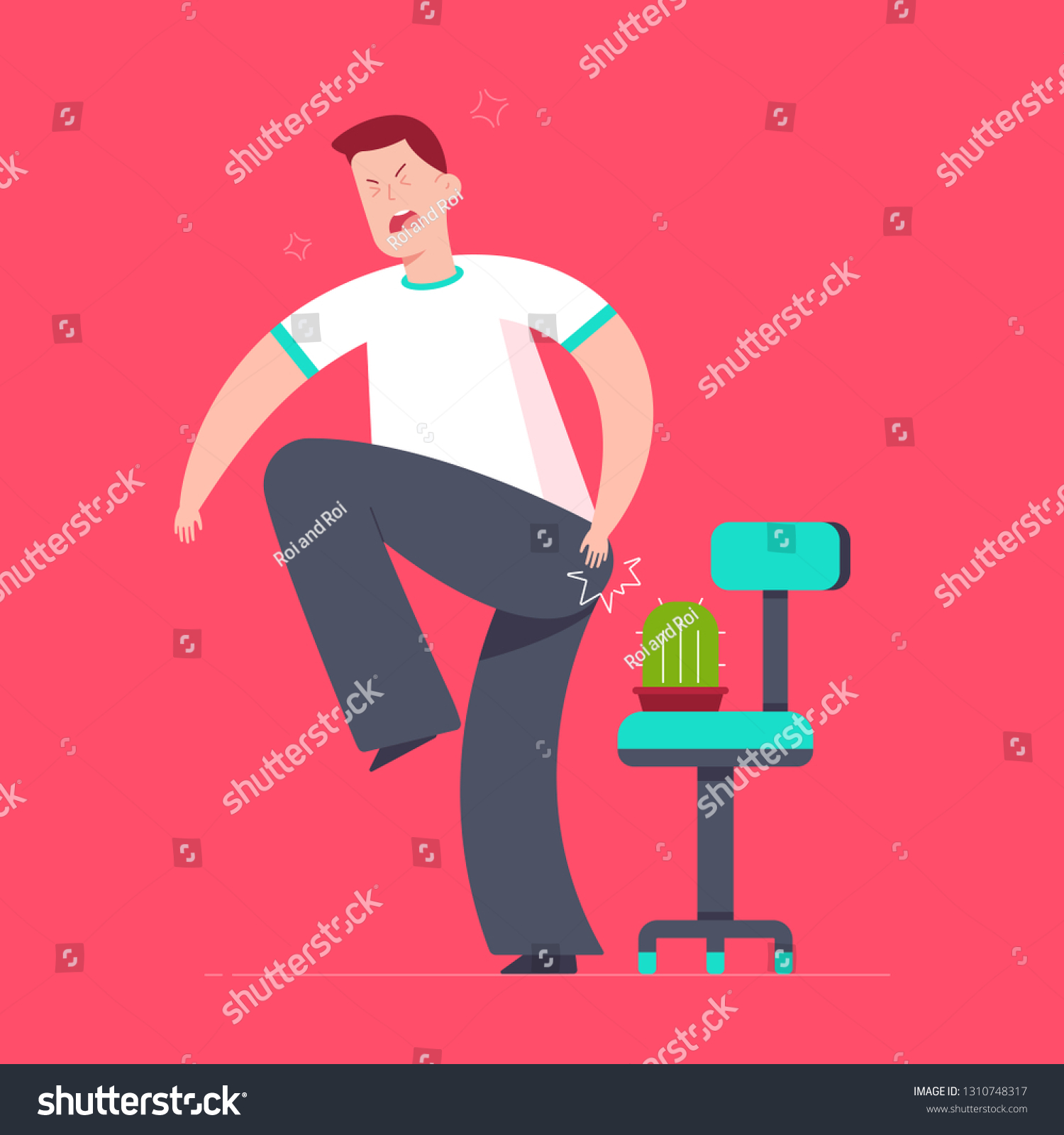 Hemorrhoids Vector Concept Cartoon Illustration Man 库存矢量图（免版税）1310748317 Shutterstock 