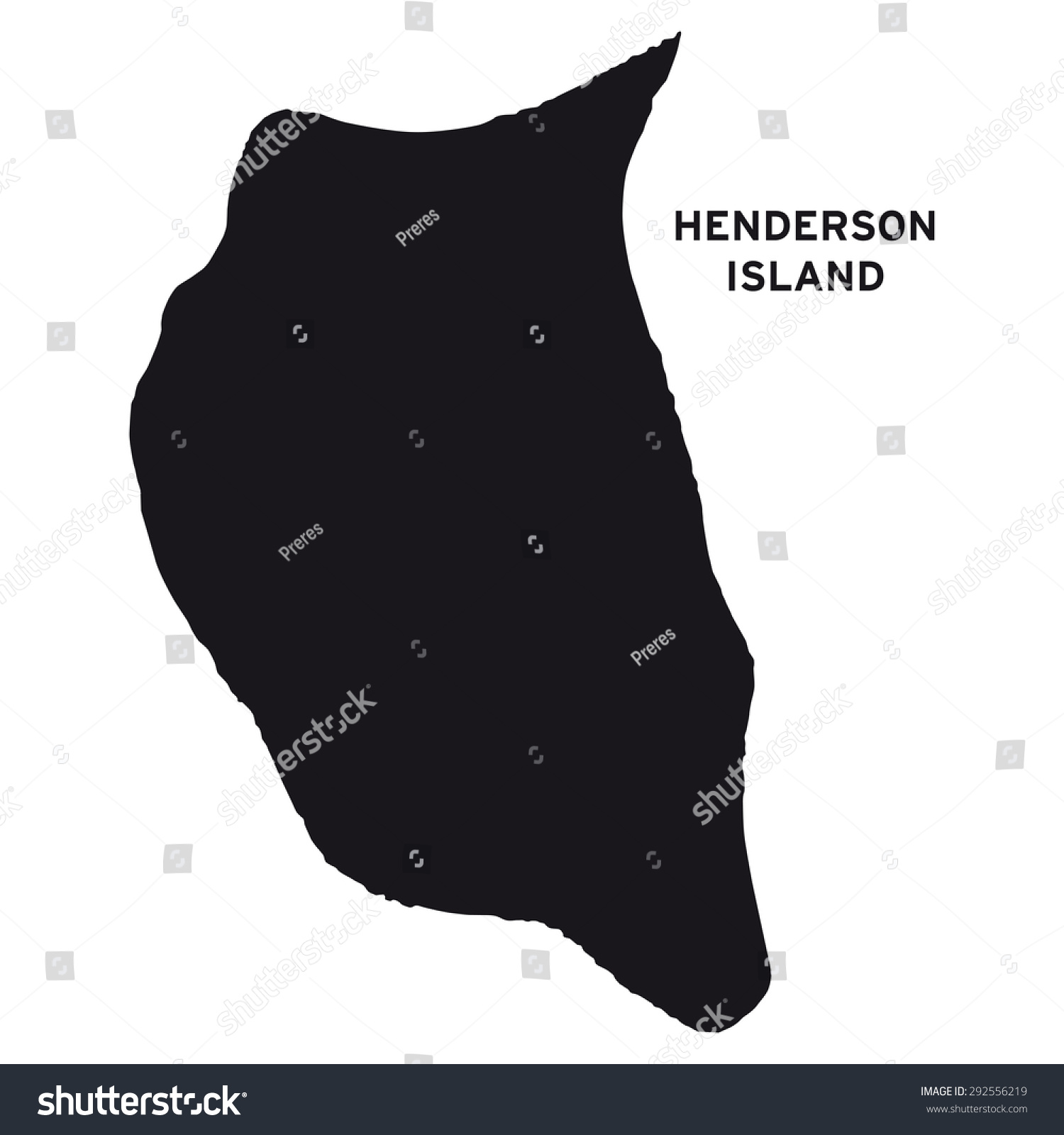 Henderson Island Map Vector Stock Vector (Royalty Free) 292556219