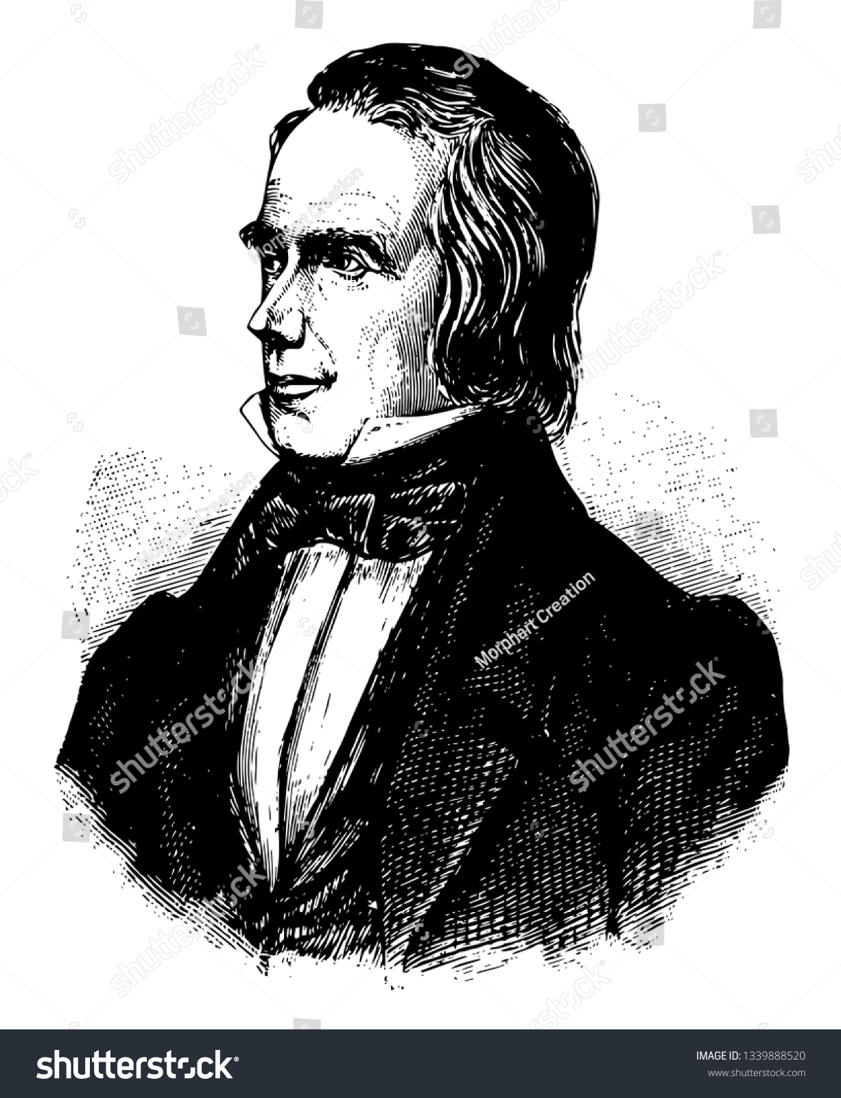 SVG of Henry Clay 1777 to 1852 he was an American lawyer statesman skilled orator United States senator from Kentucky and speaker of U.S. house of representatives vintage  svg